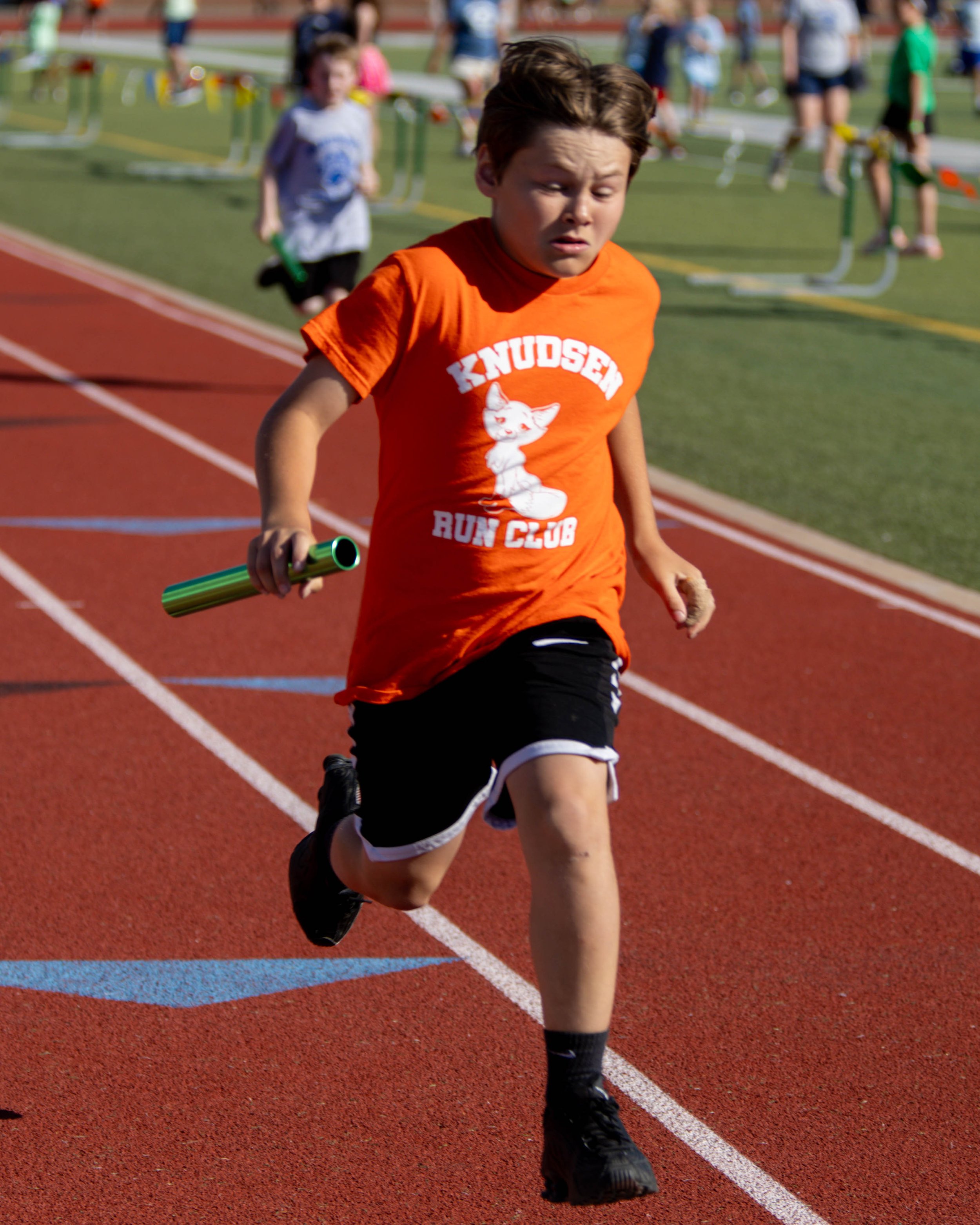 Knudsen runner finishes the race