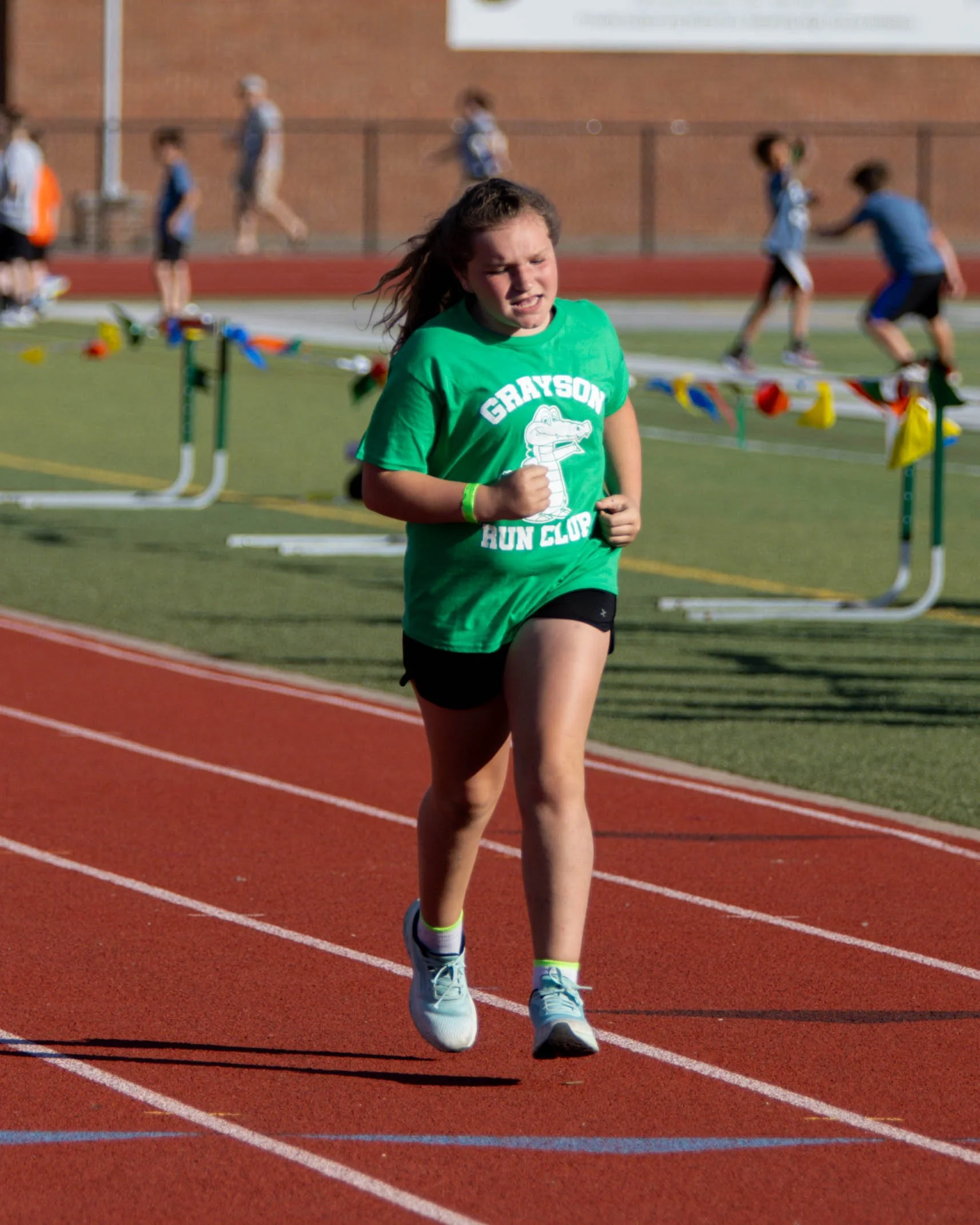 Grayson girl finishes the race