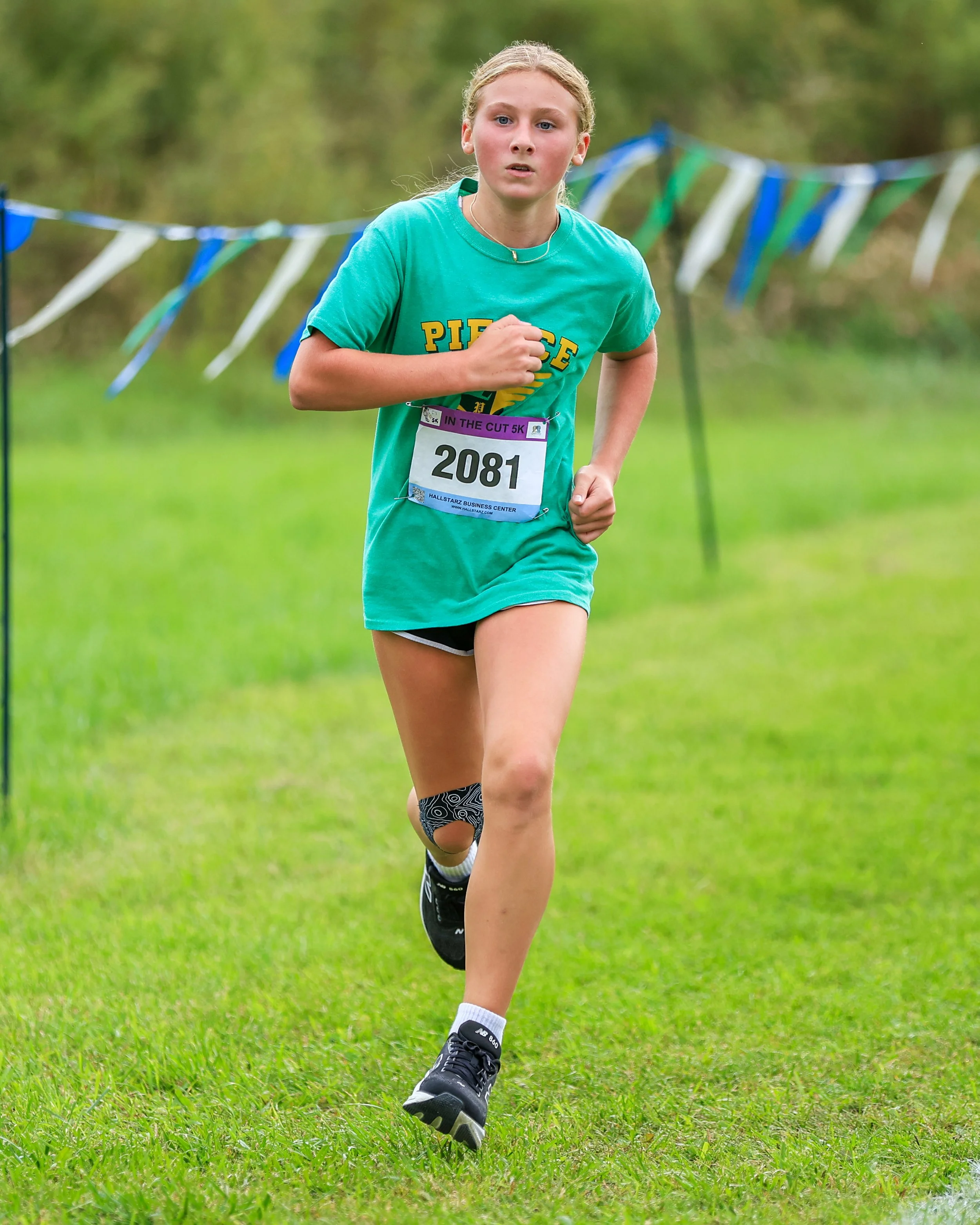 Pierce runner at the finish line