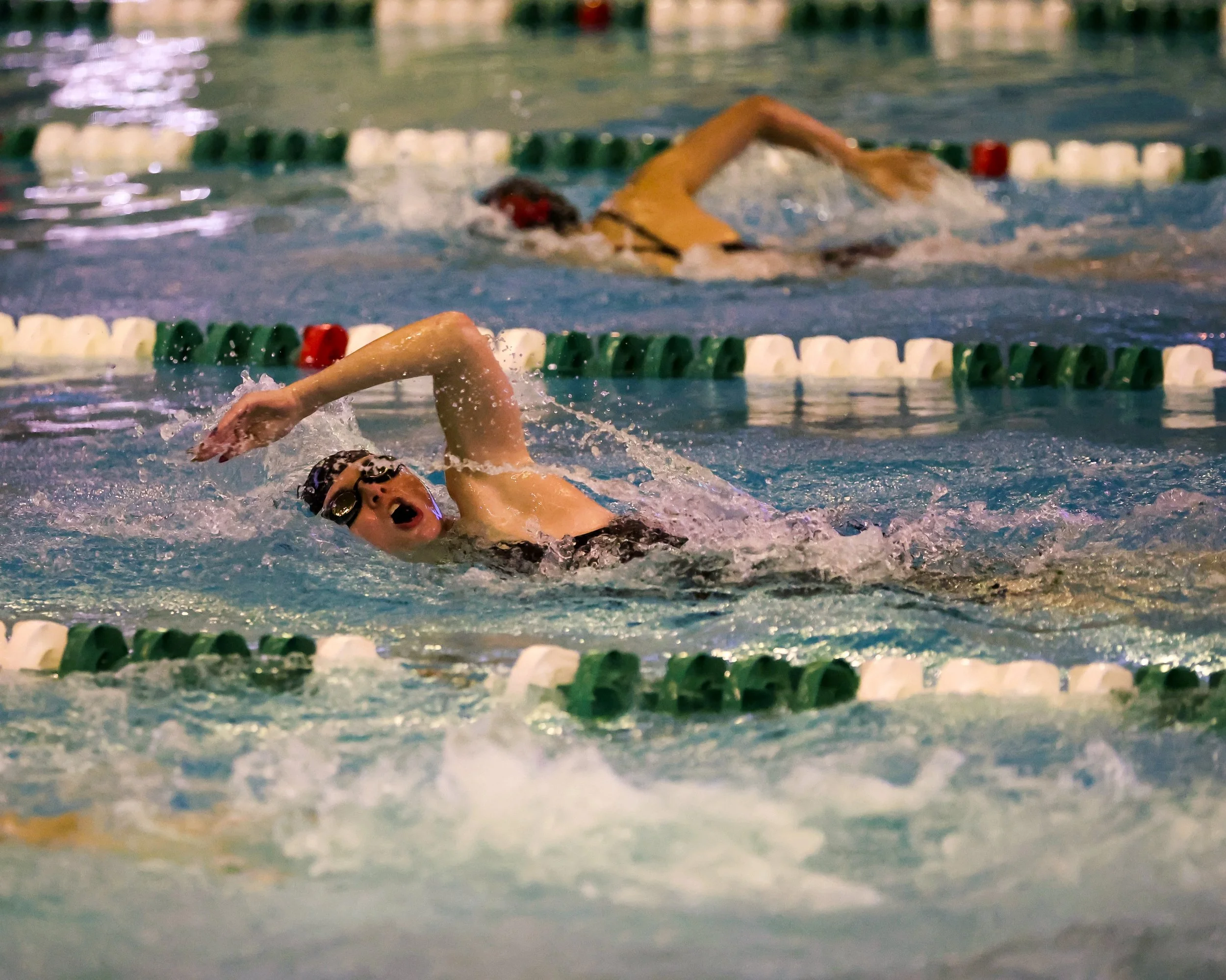 WU swimmer doing the freestyle
