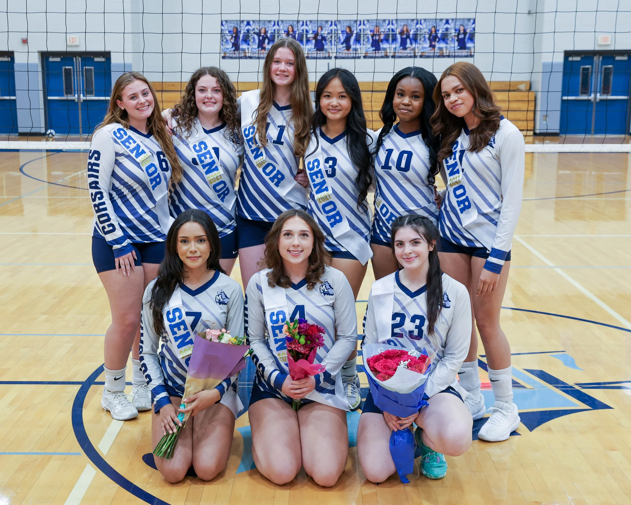 Senior Night Mott players
