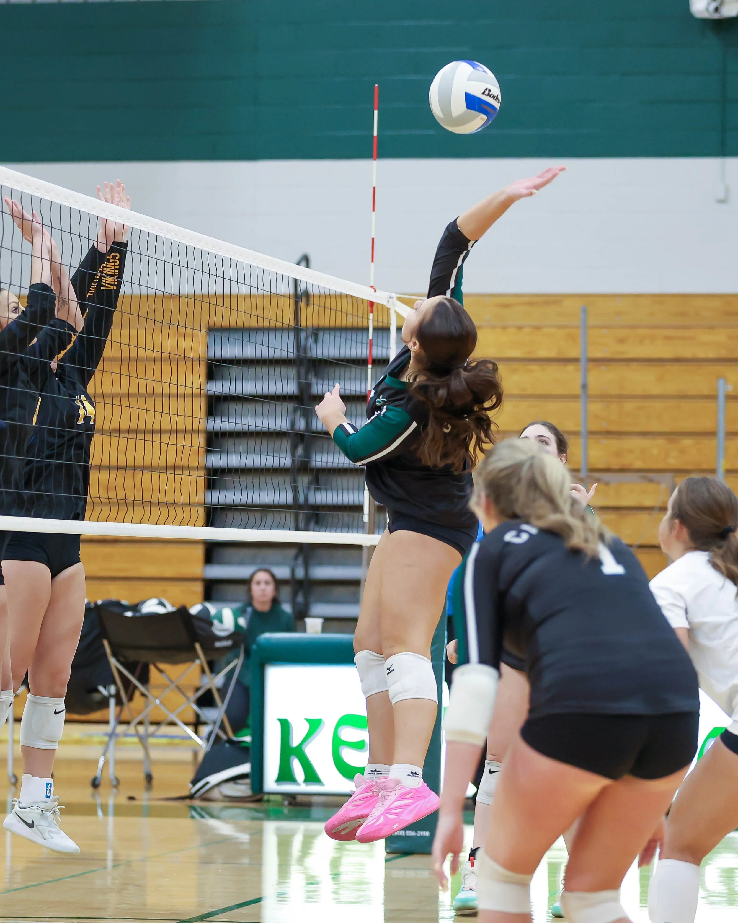 Kettering #7 spikes the ball