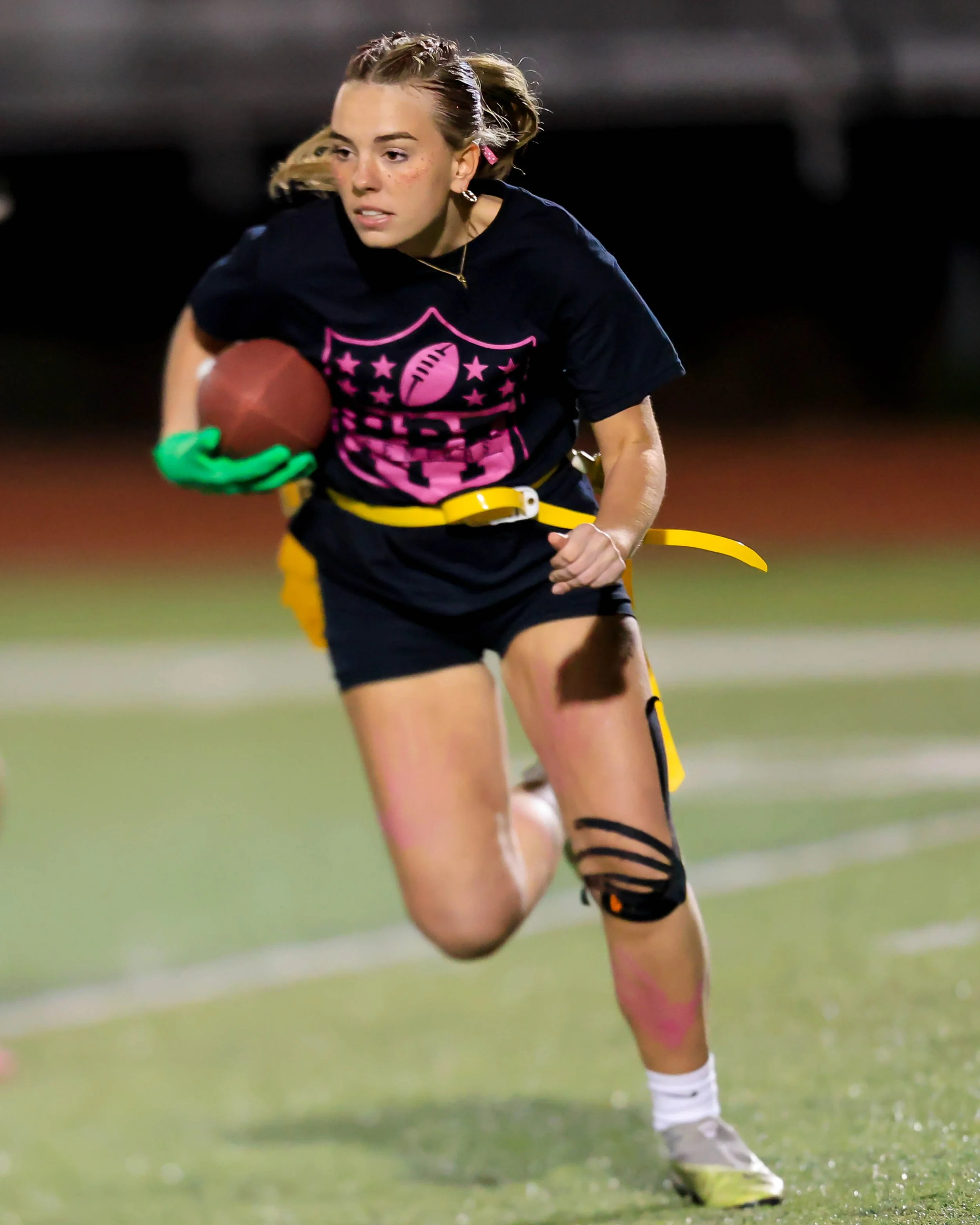 Senior running back with the ball