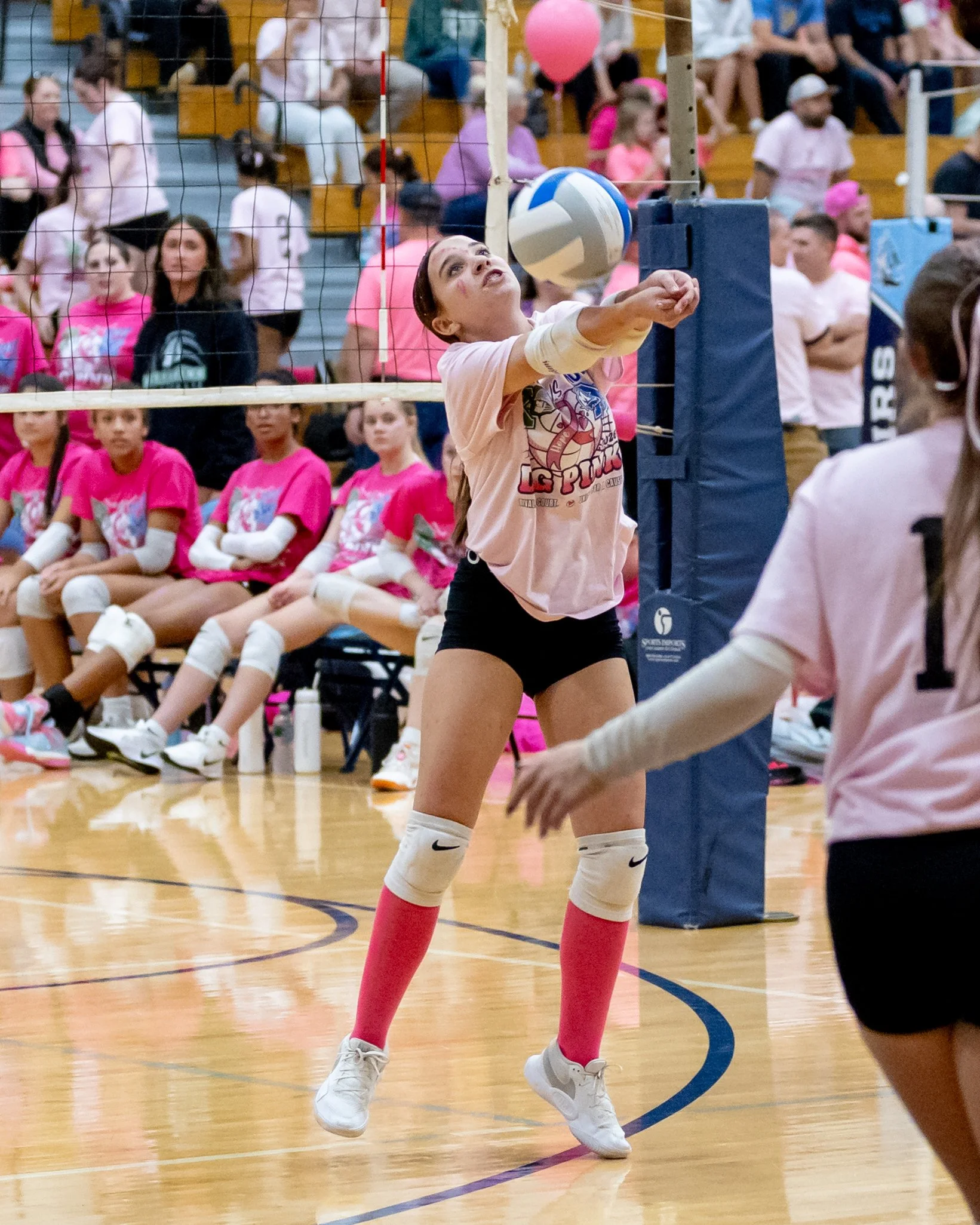 Mott player hits the ball