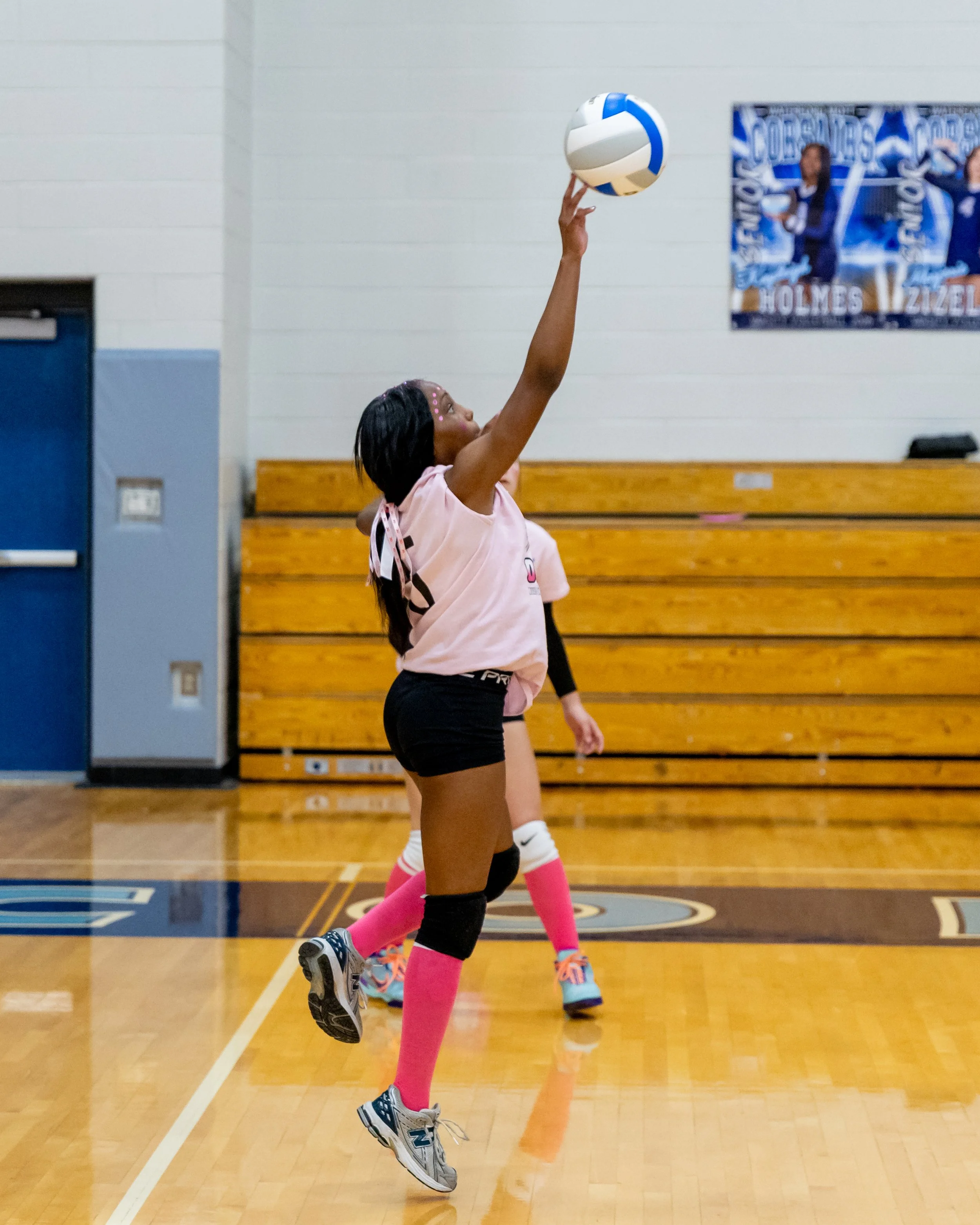 Mott player hits the ball