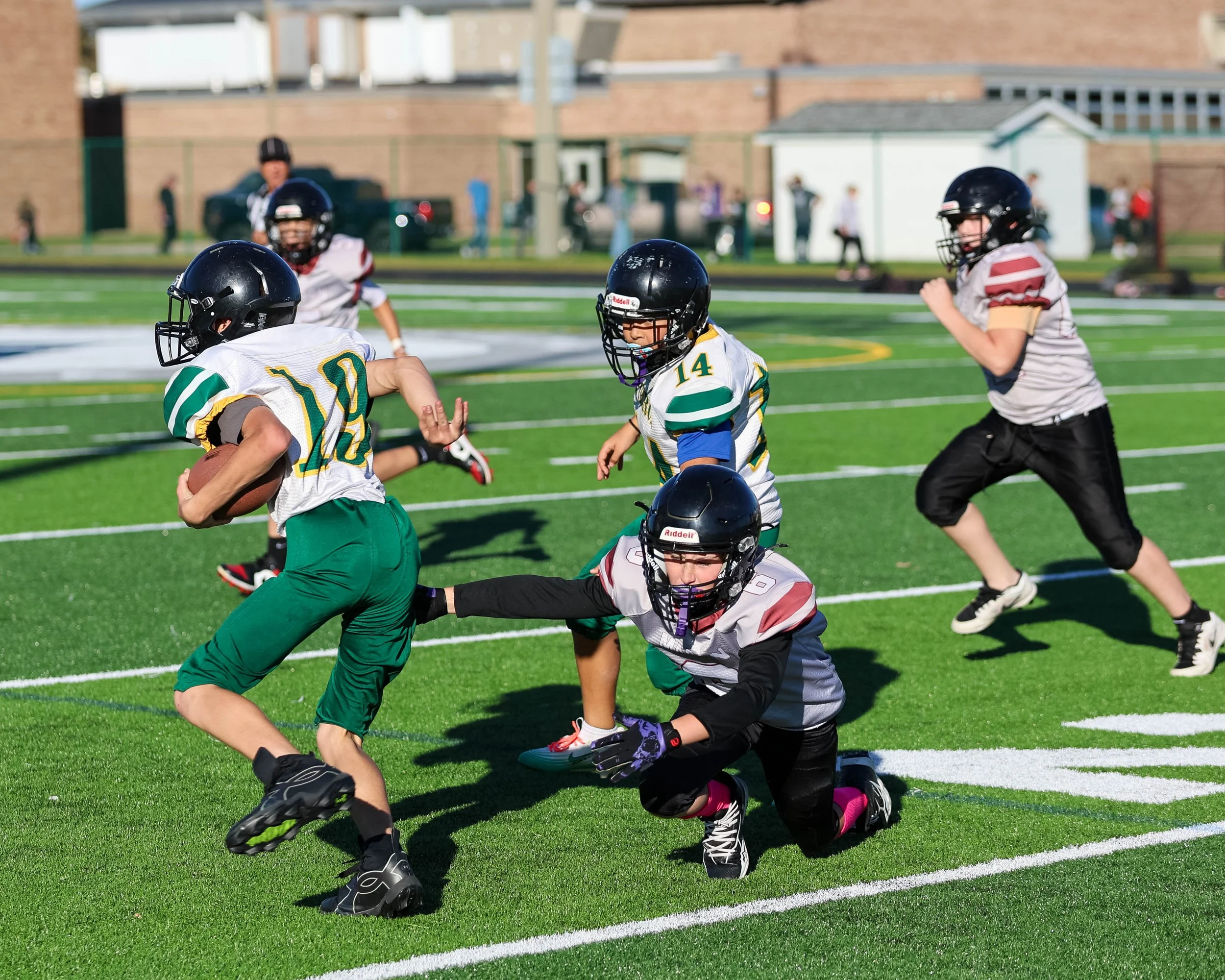 Pierce #18 gets by a Mason Player