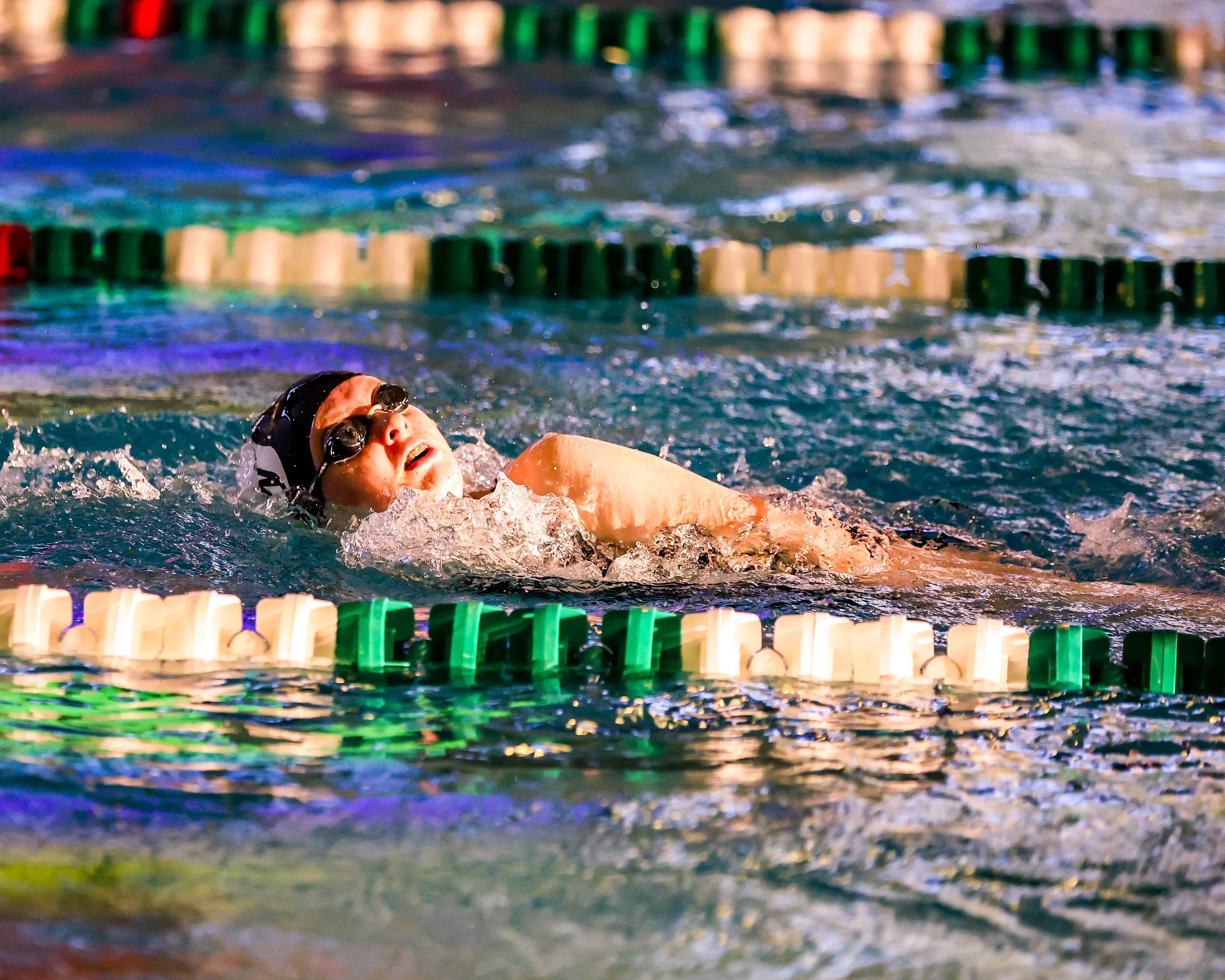 WU swimmer doing the freestyle