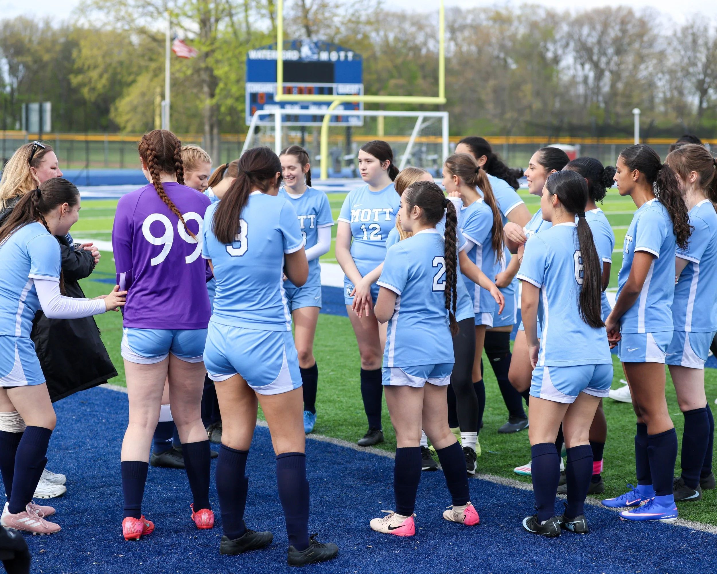 Pre-game huddle