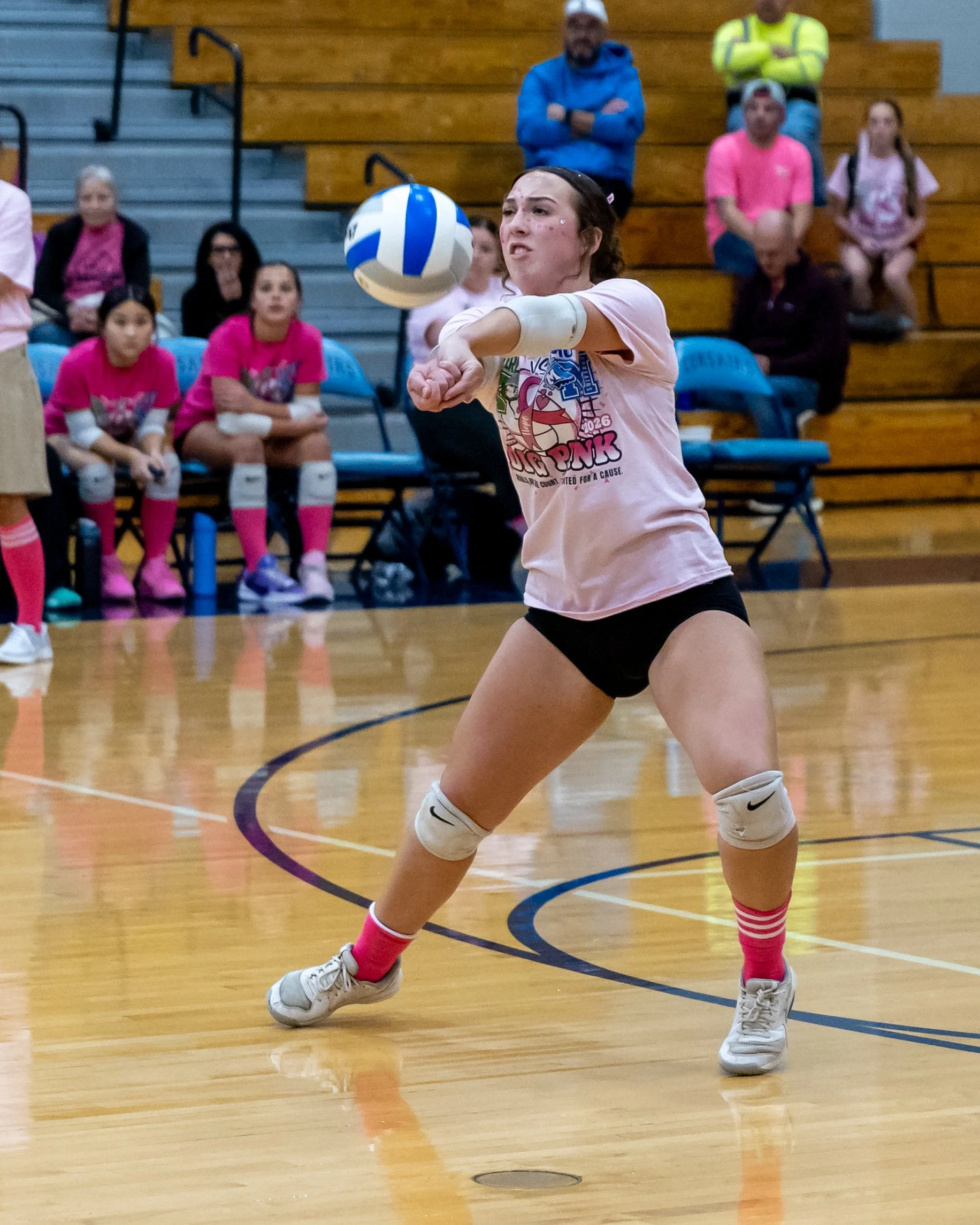 Mott player hits the ball