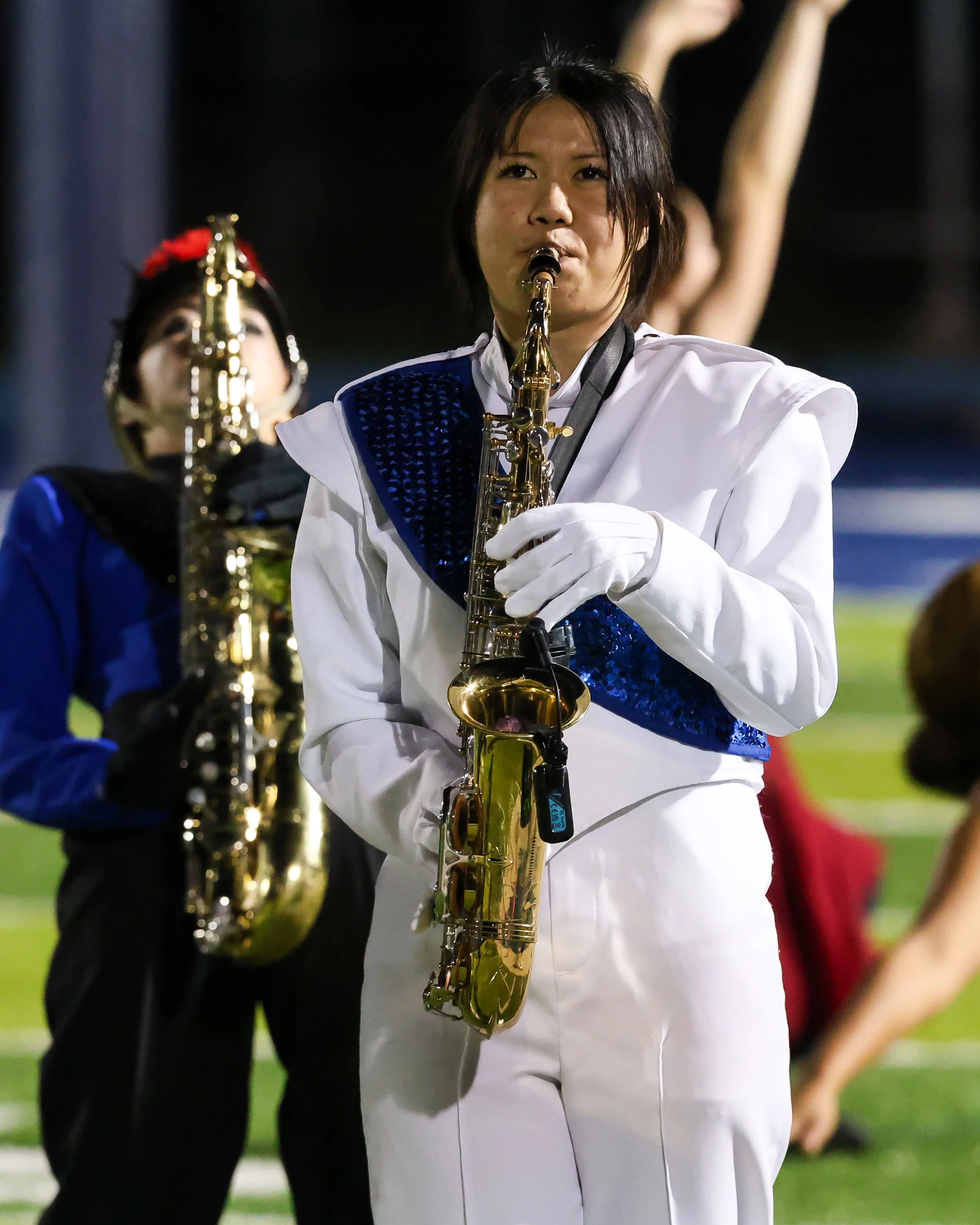 WM Marching Band Majorette playing the sax