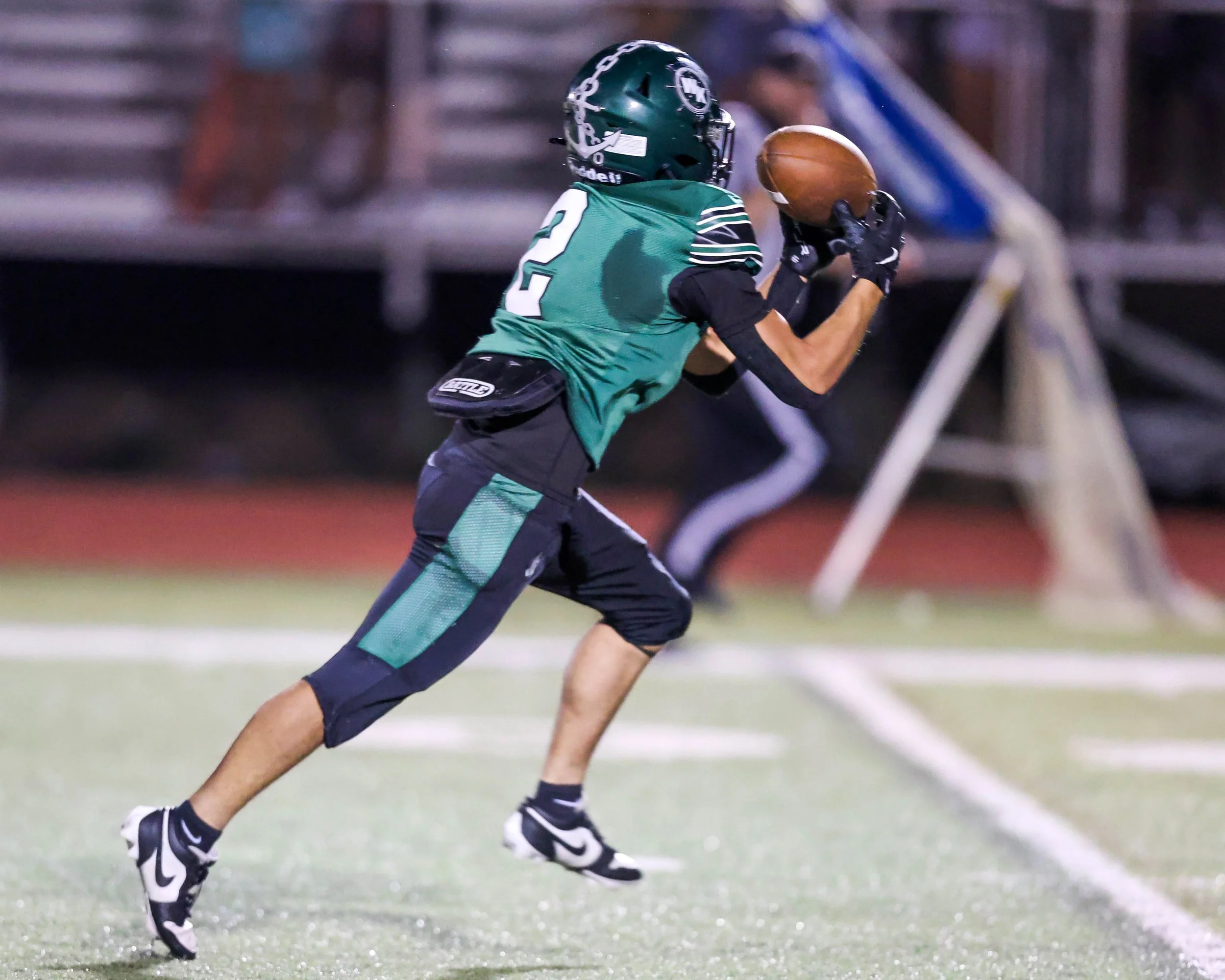 WK #2 catches the ball