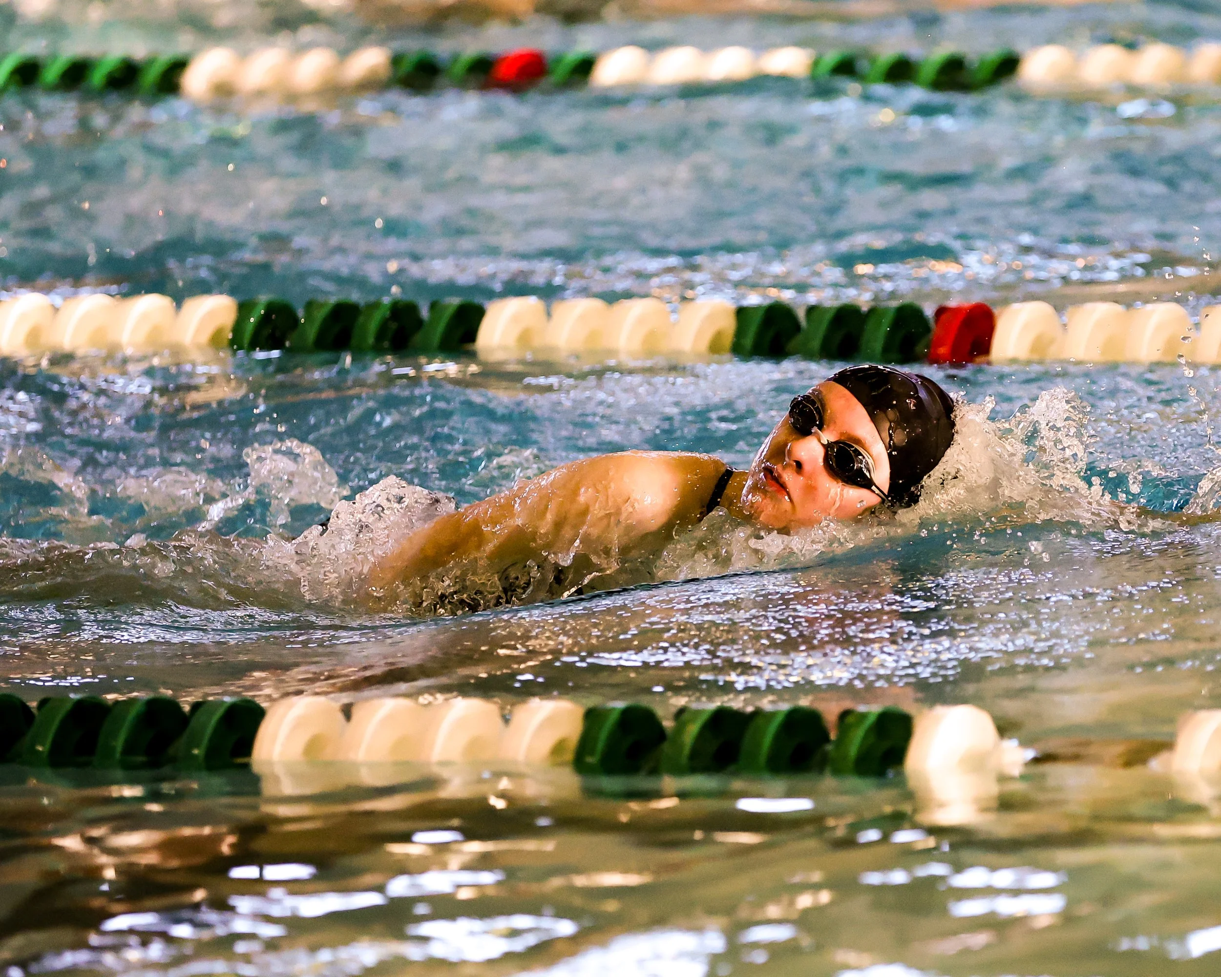 WU swimmer doing the freestyle