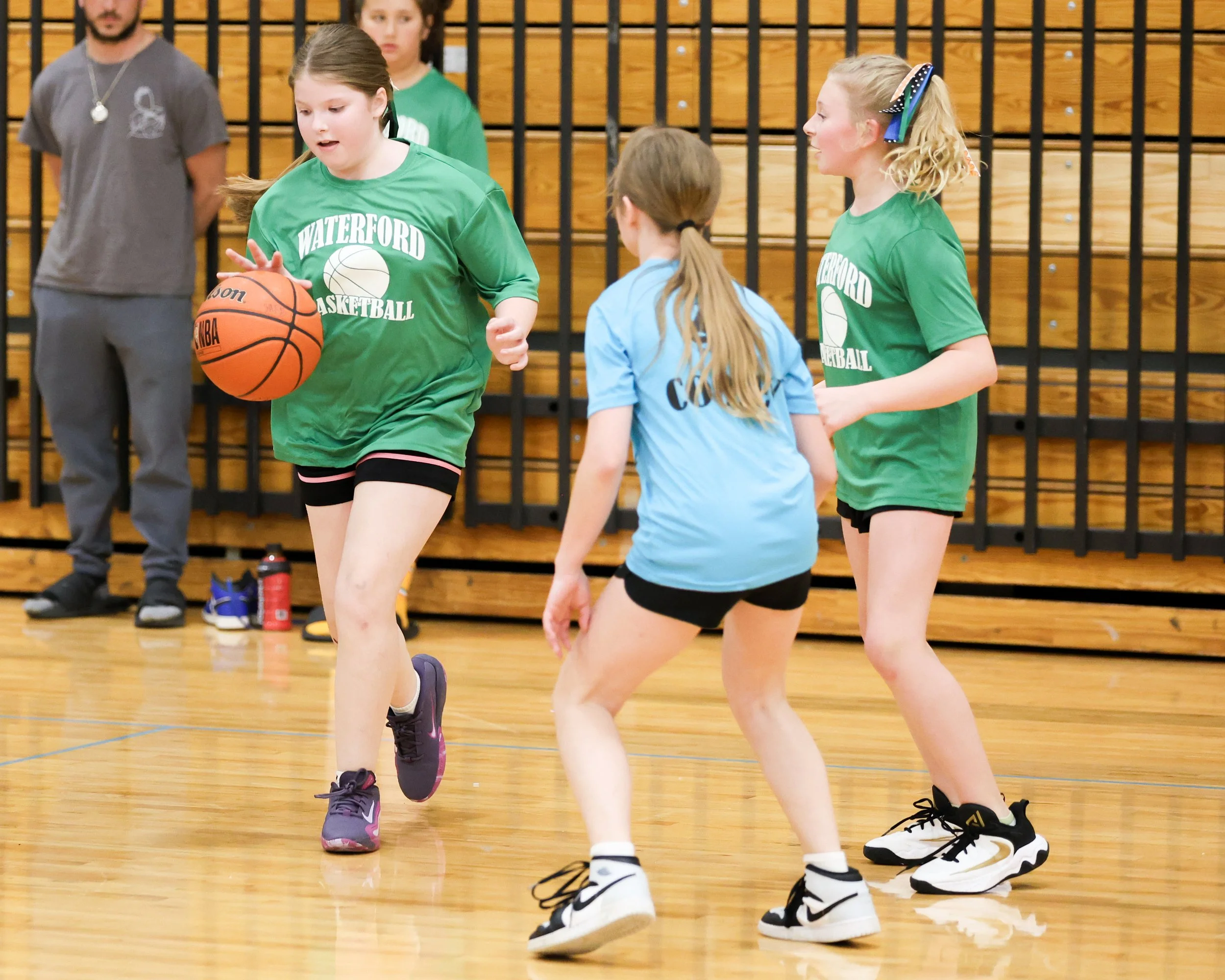 Grayson girl dribbles the ball