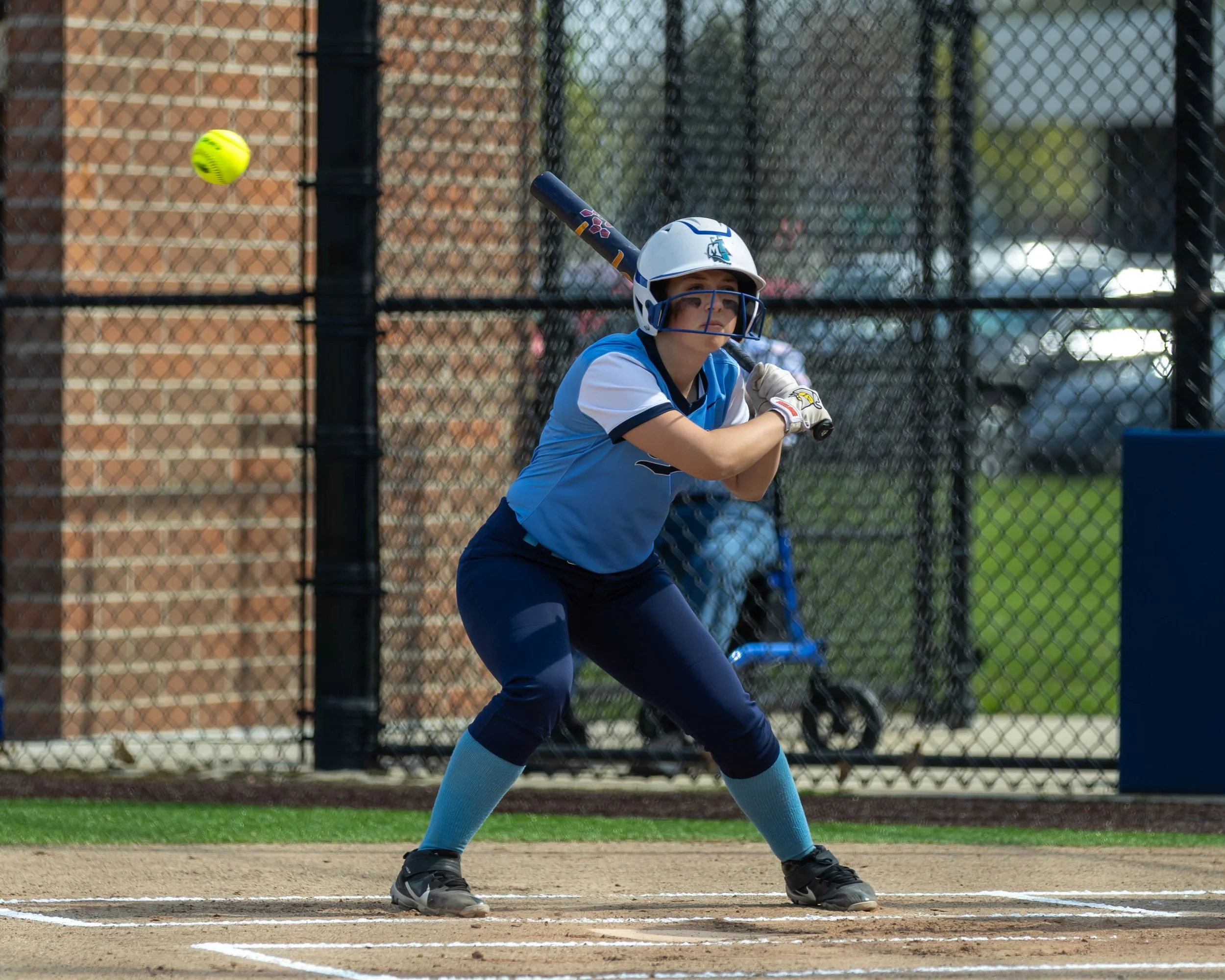 Mott batter taking a pitch