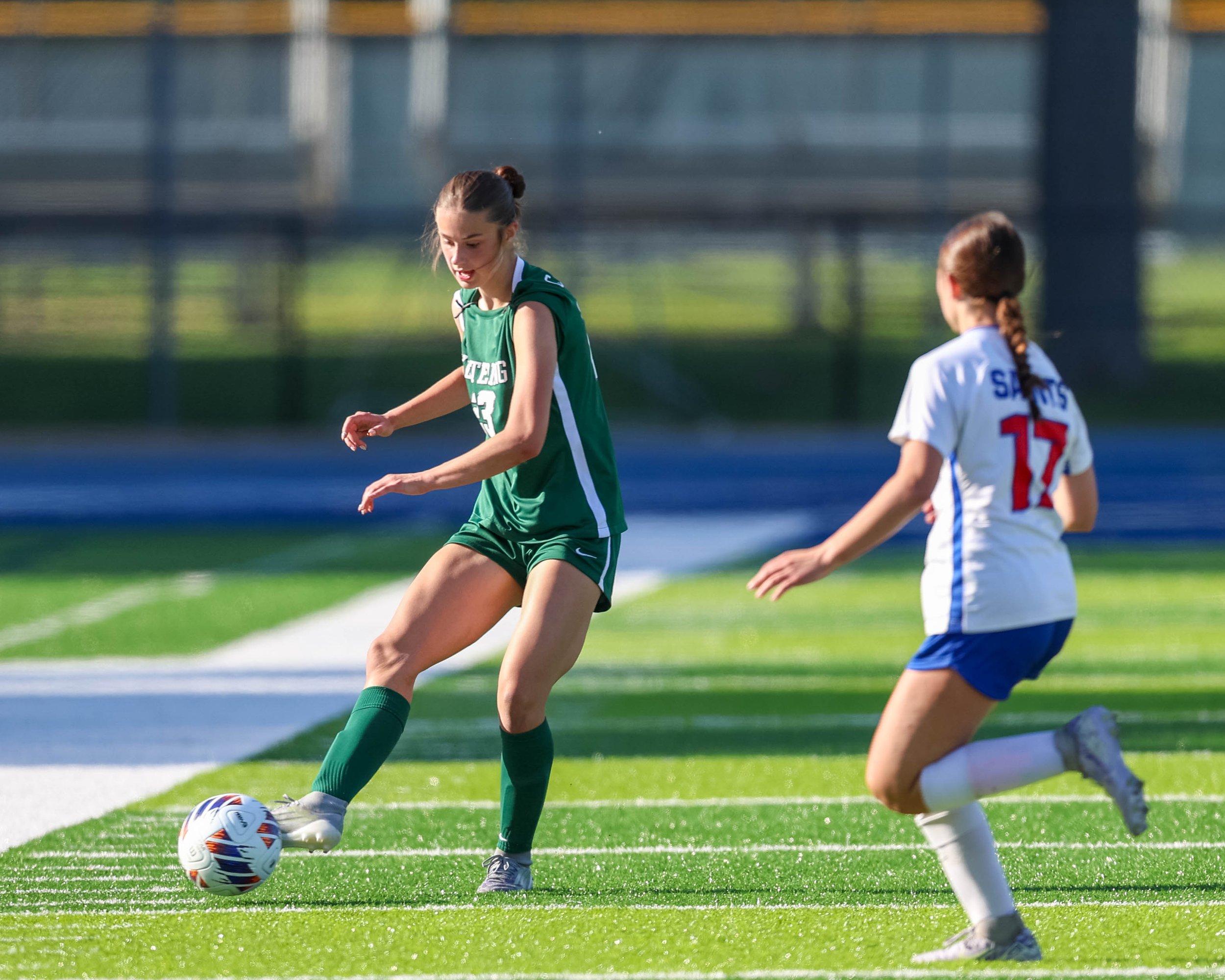 #23 passes the ball