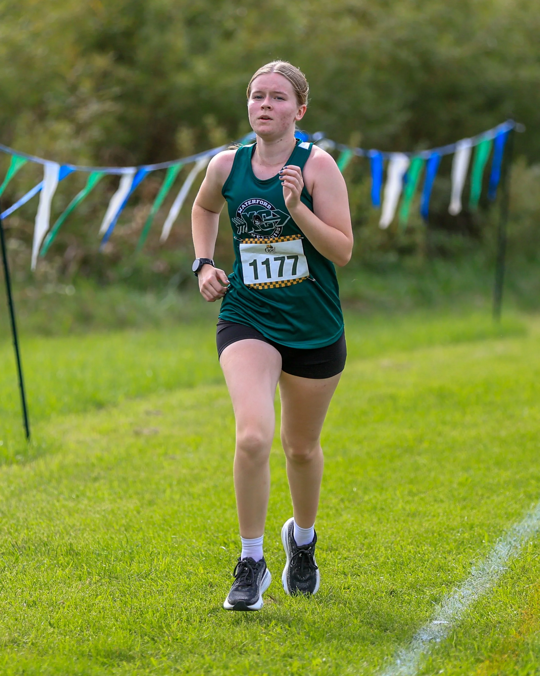 WK runner at the finish line.