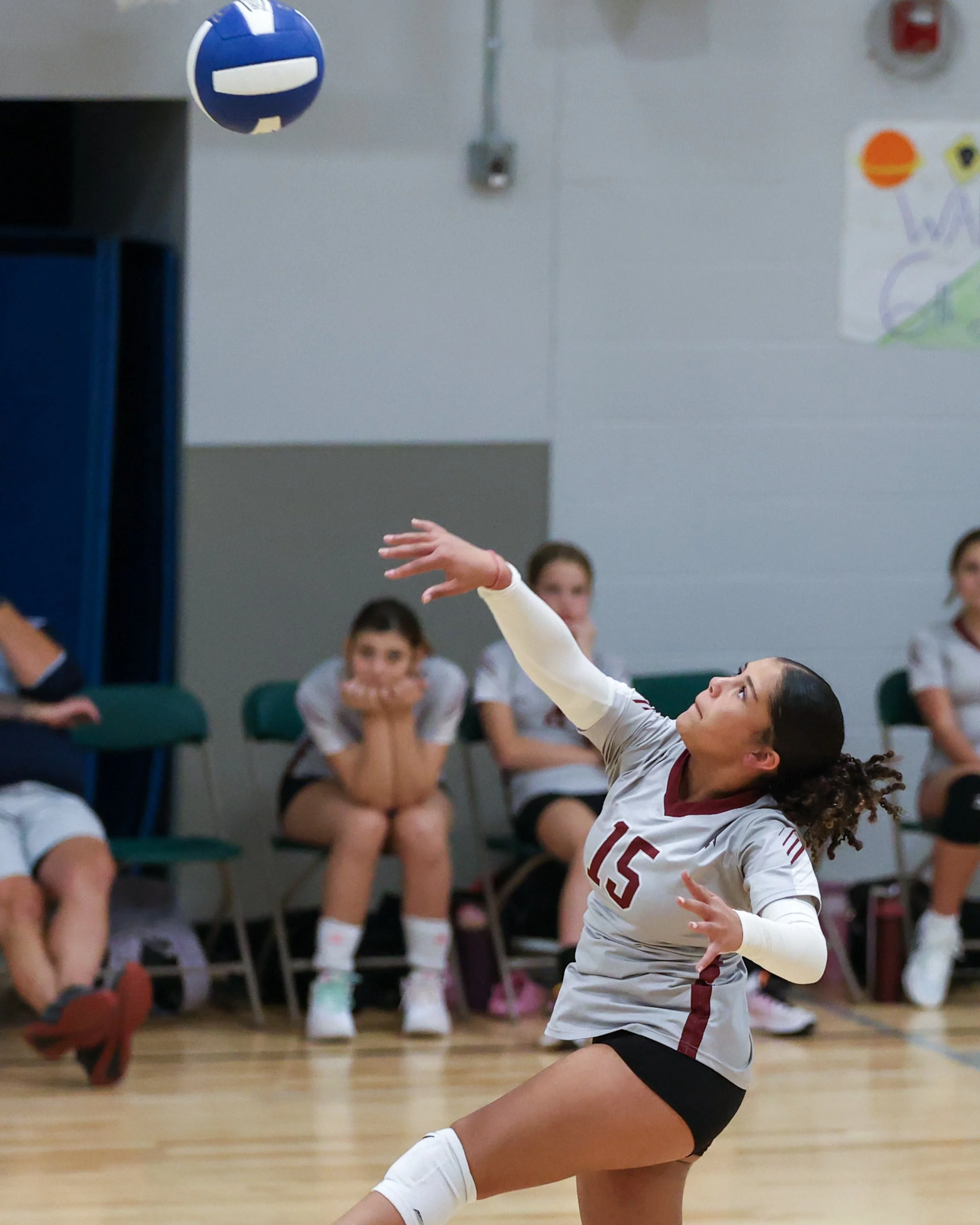 Mason girl returns the ball