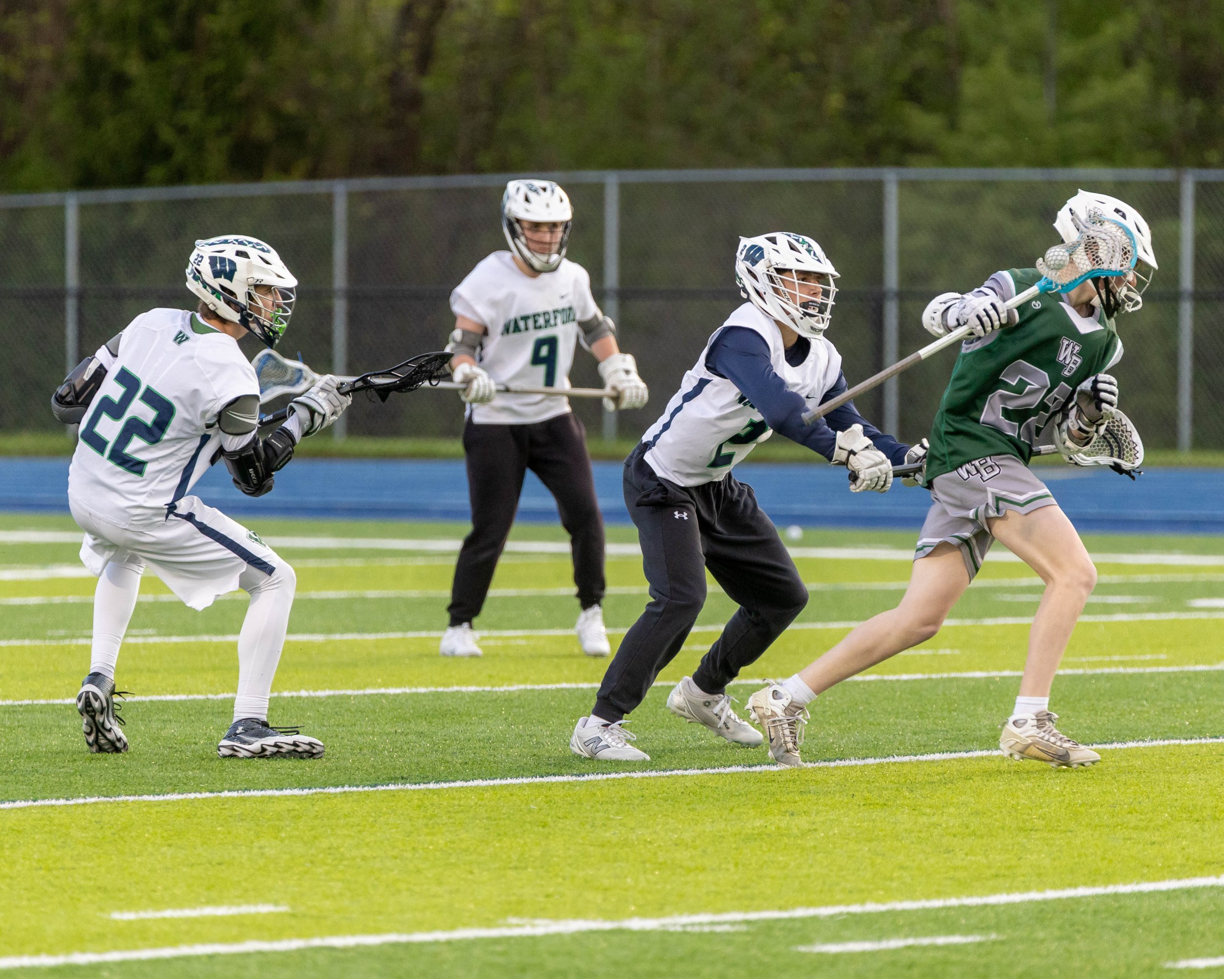 #2 defending the West Bloomfield player