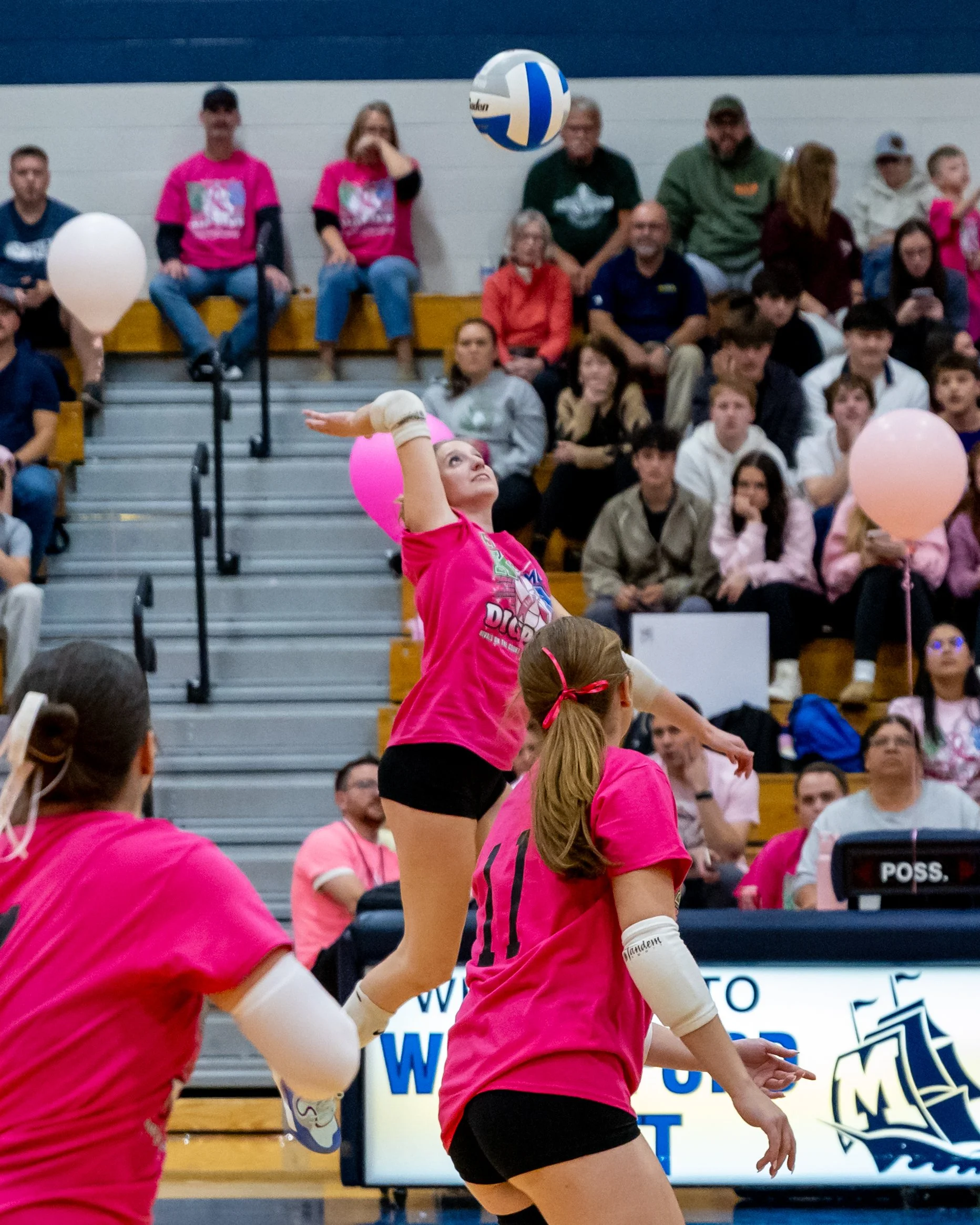 Kettrering player hits the ball