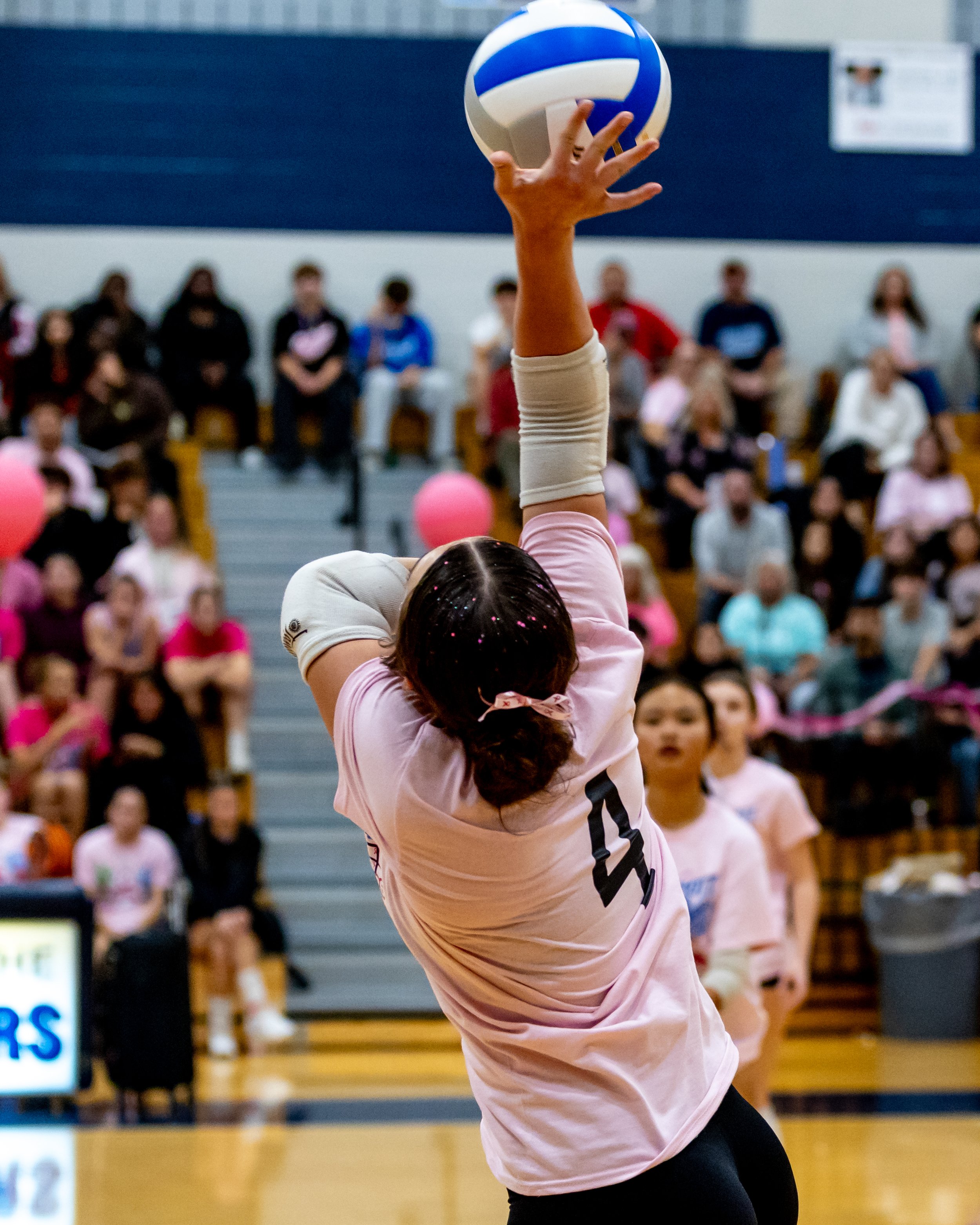 Mott player hits the ball
