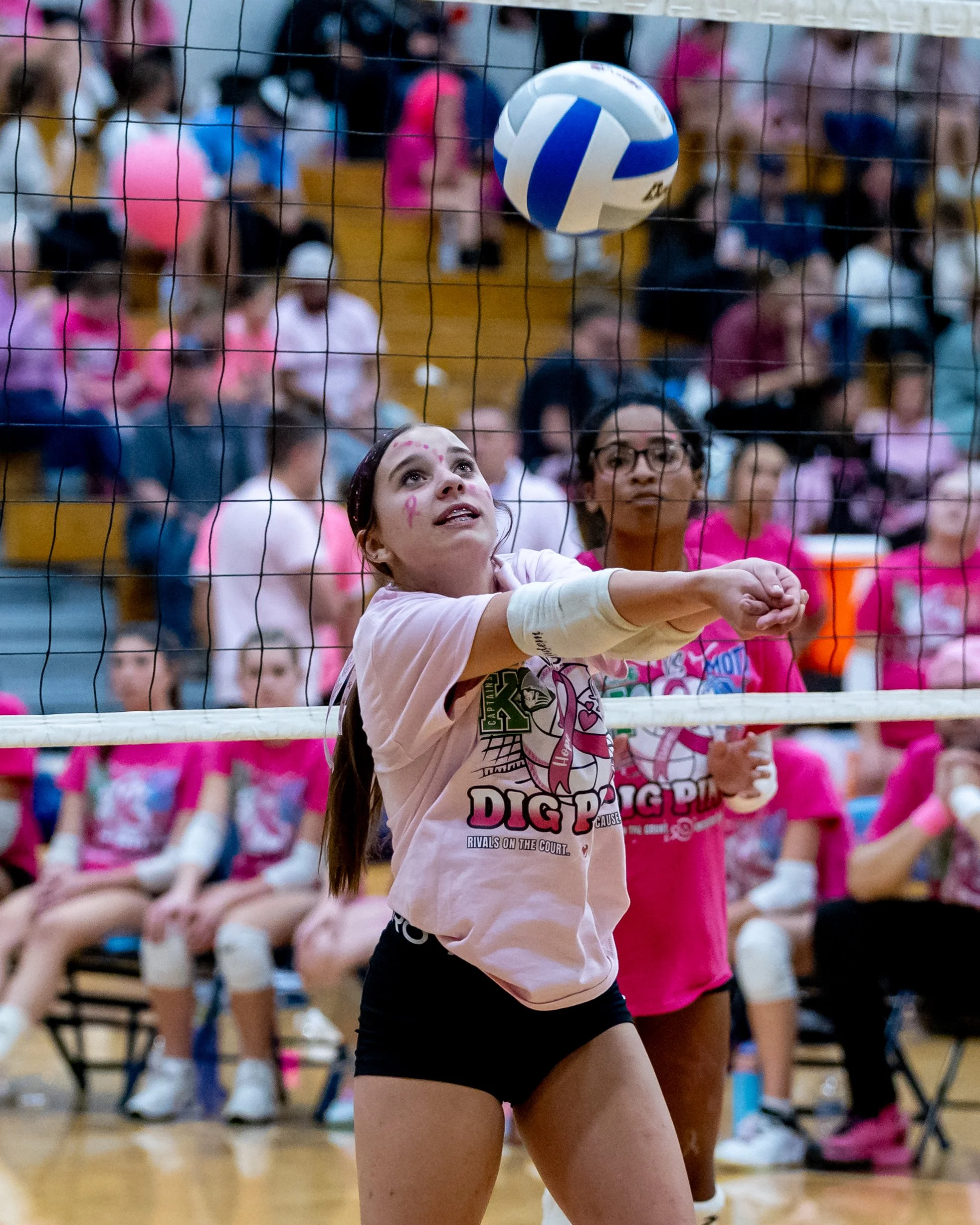 Mott player hits the ball