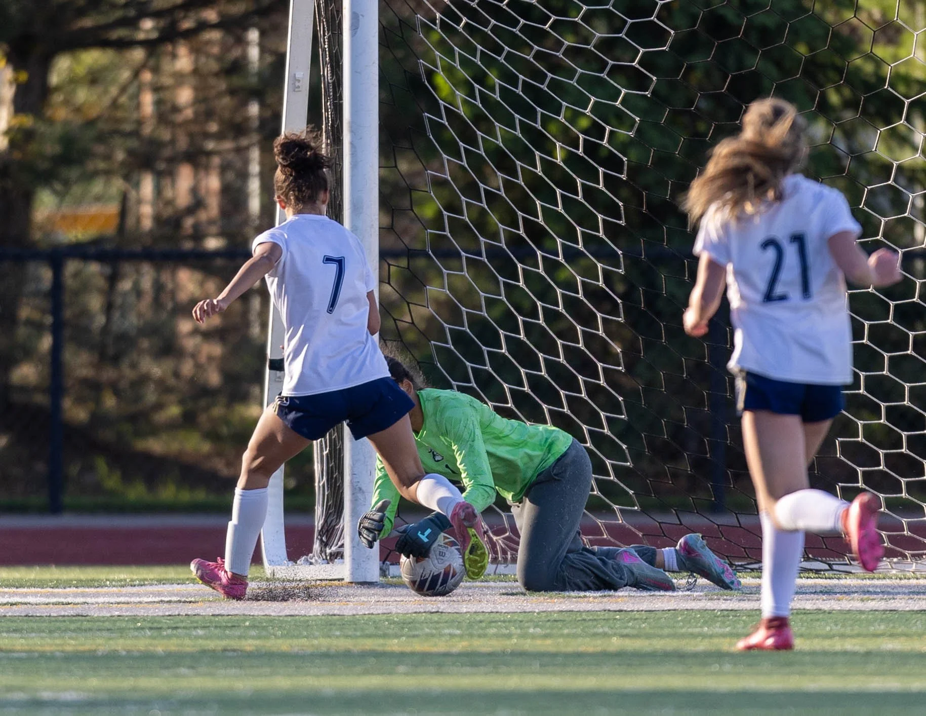 #1 saves the ball 