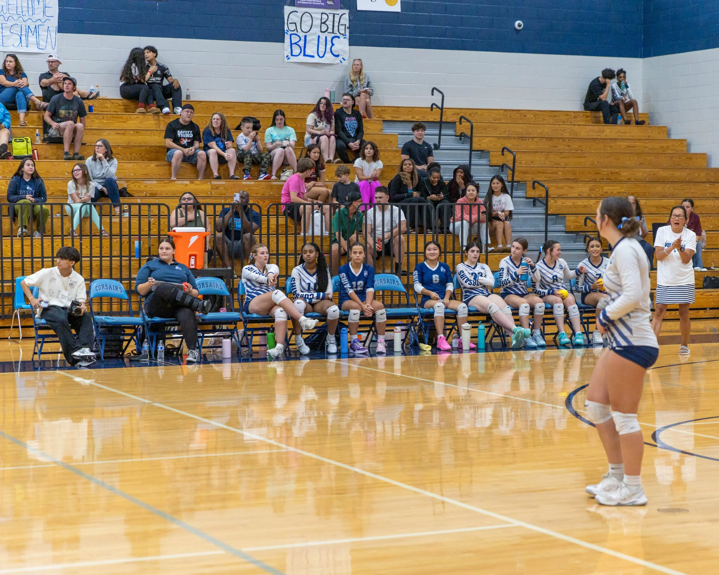 Team bench and stands