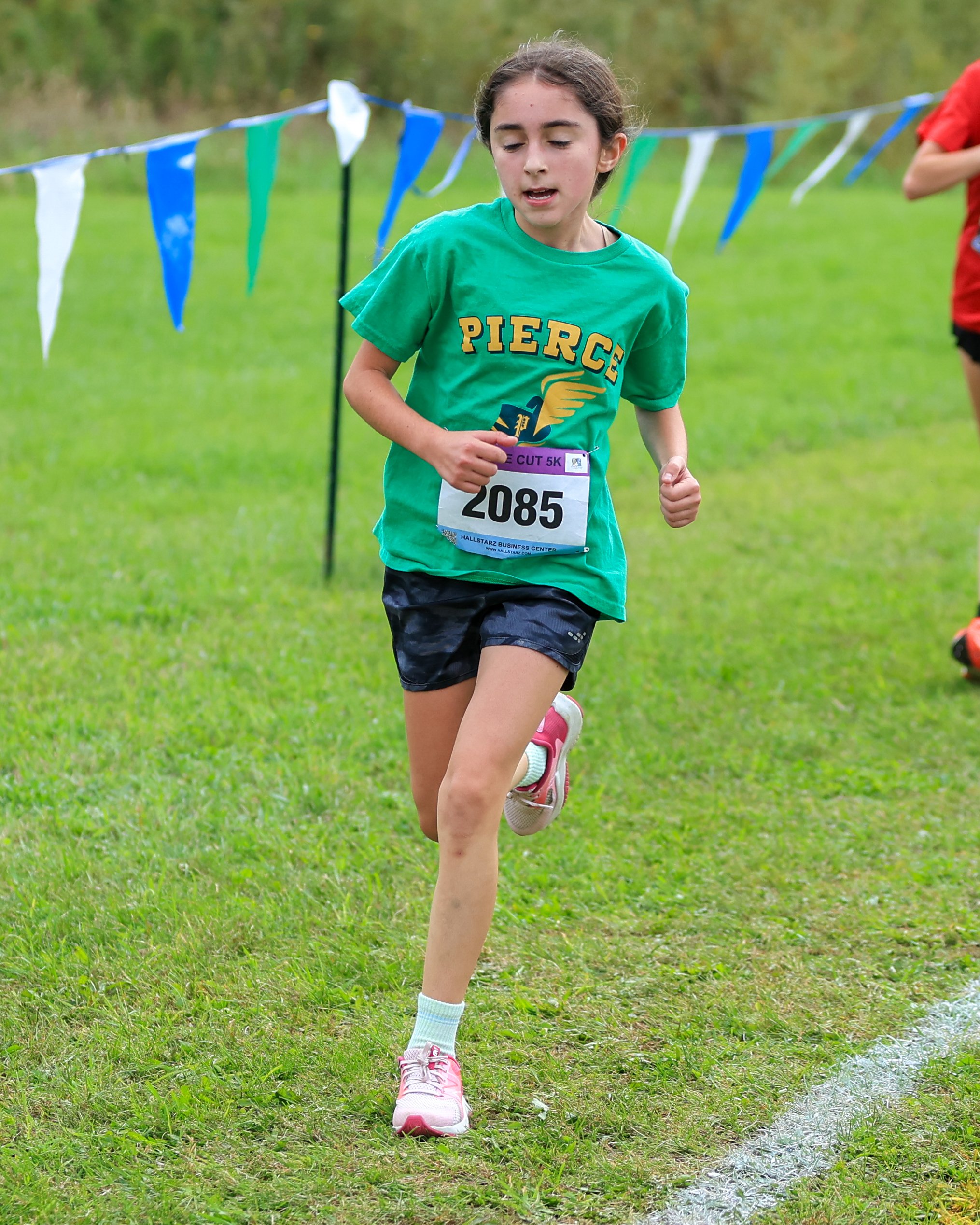Pierce runner at the finish line