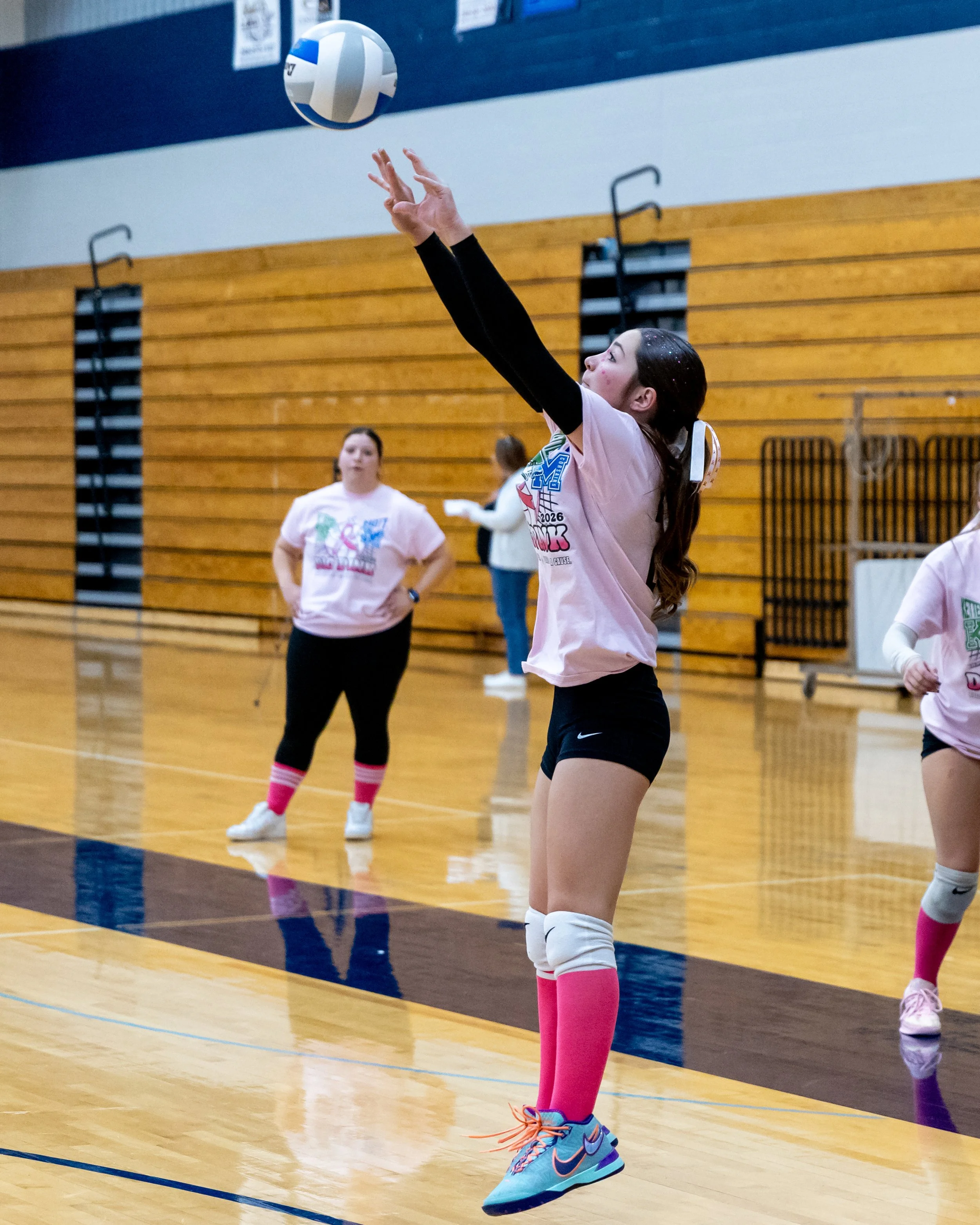 Mott player hits the ball