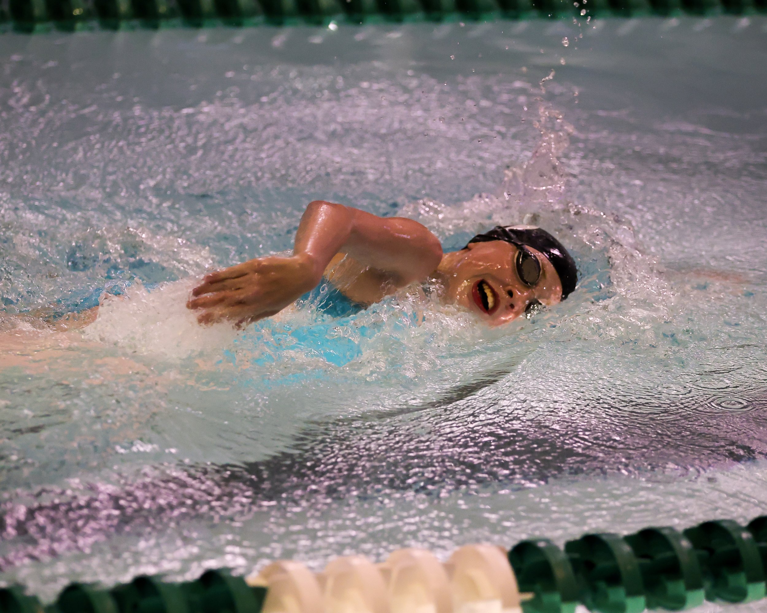 WU swimmer doing the freestyle