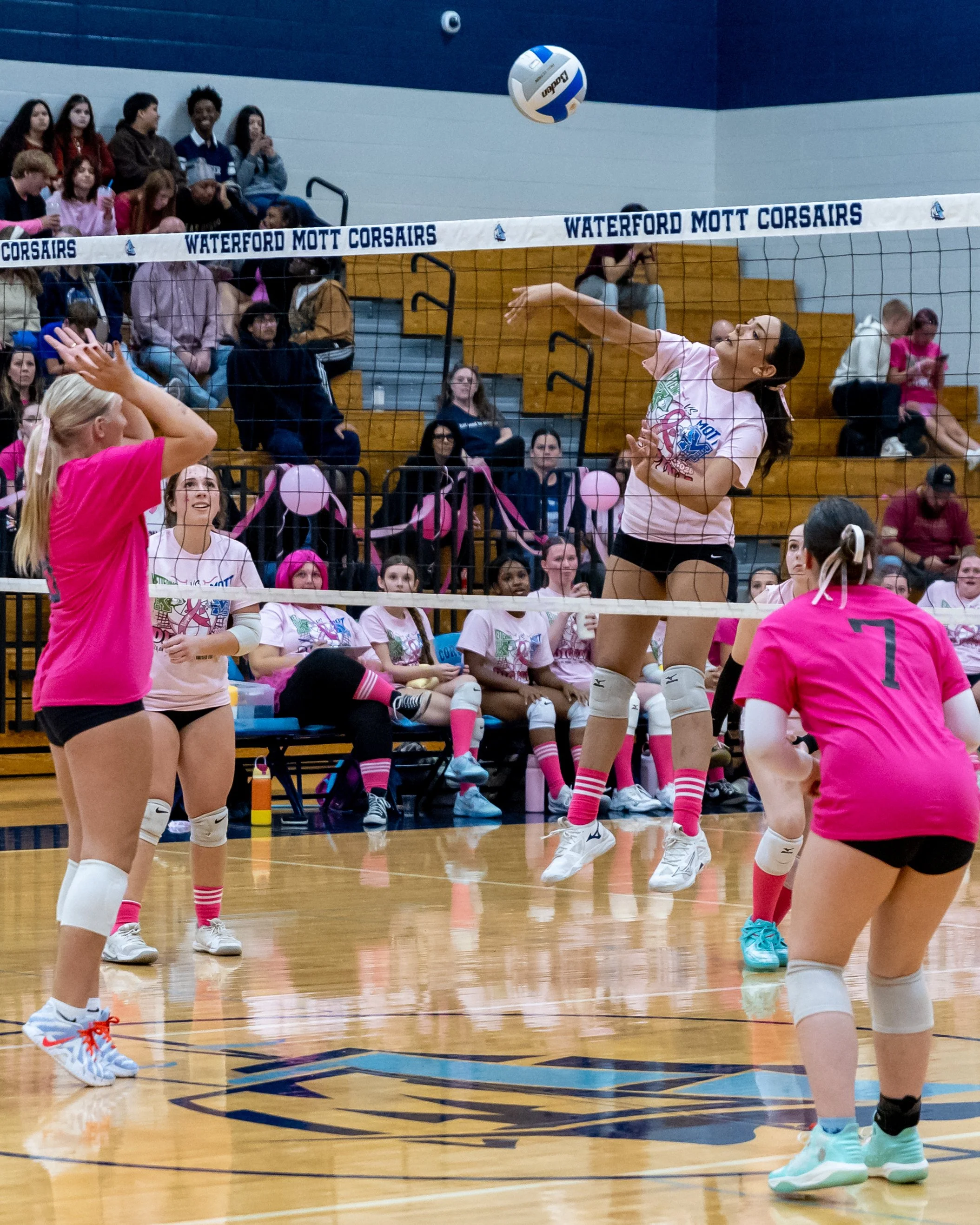 Mott player hits the ball