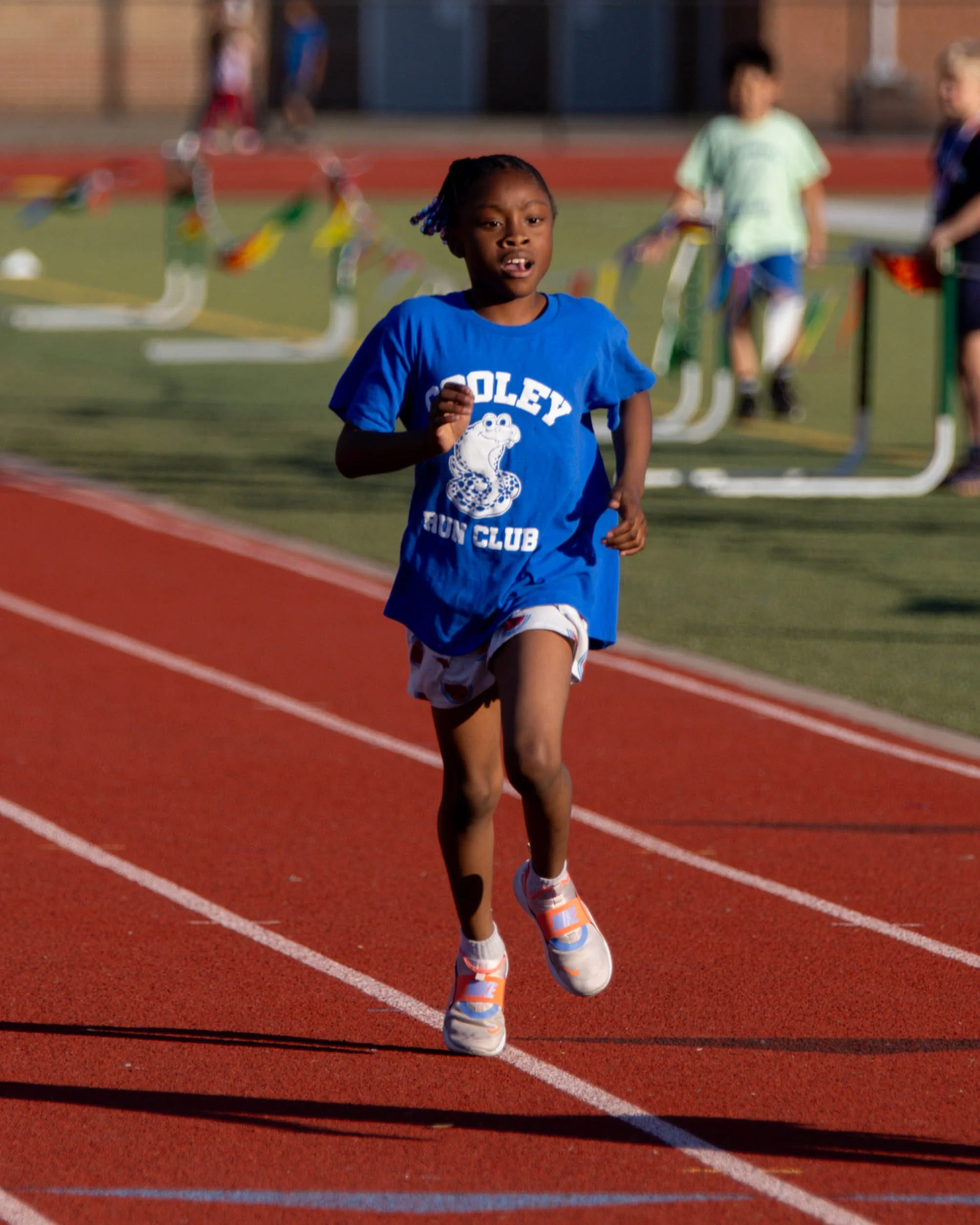 Cooley runner at the finish line