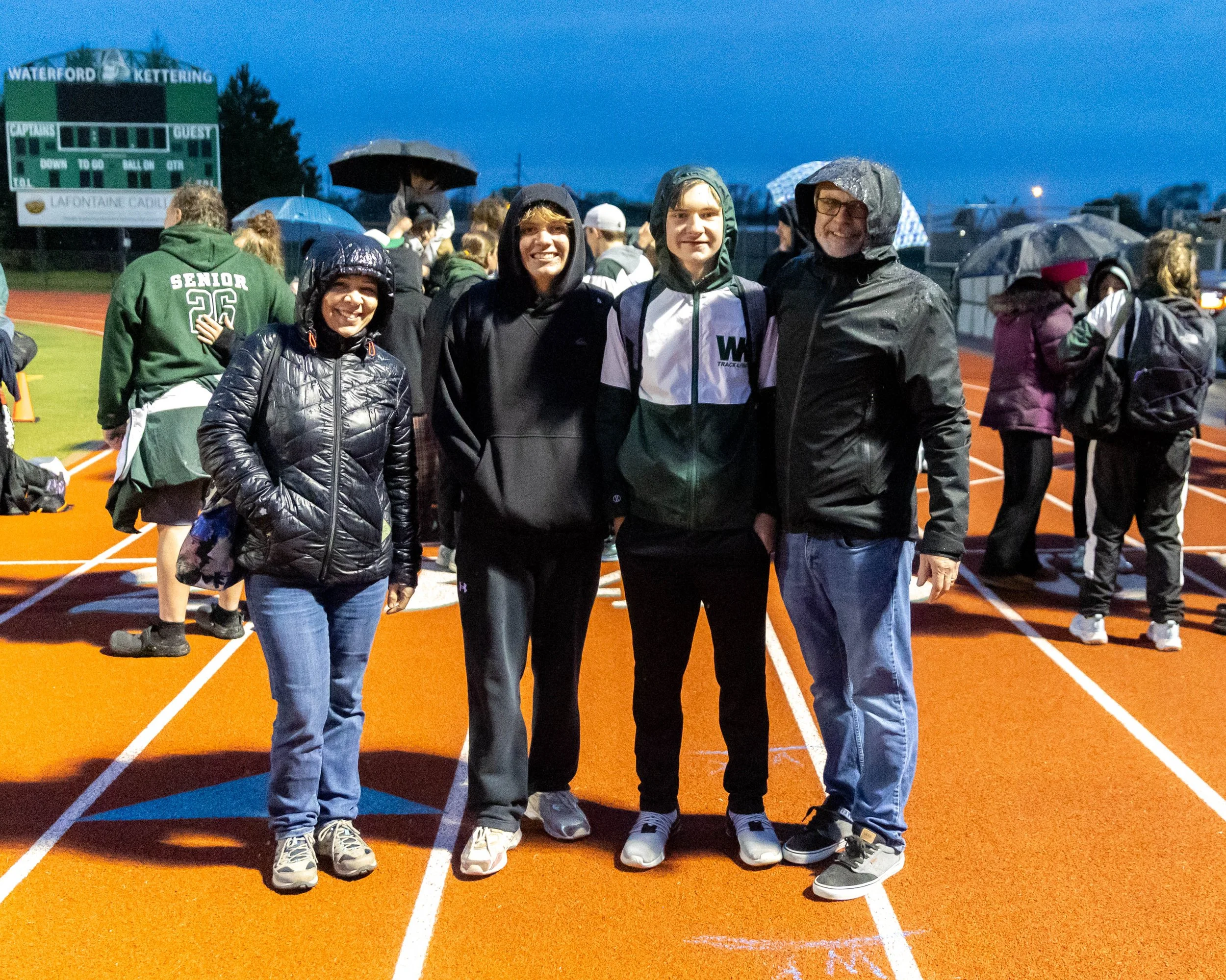 Senior with family