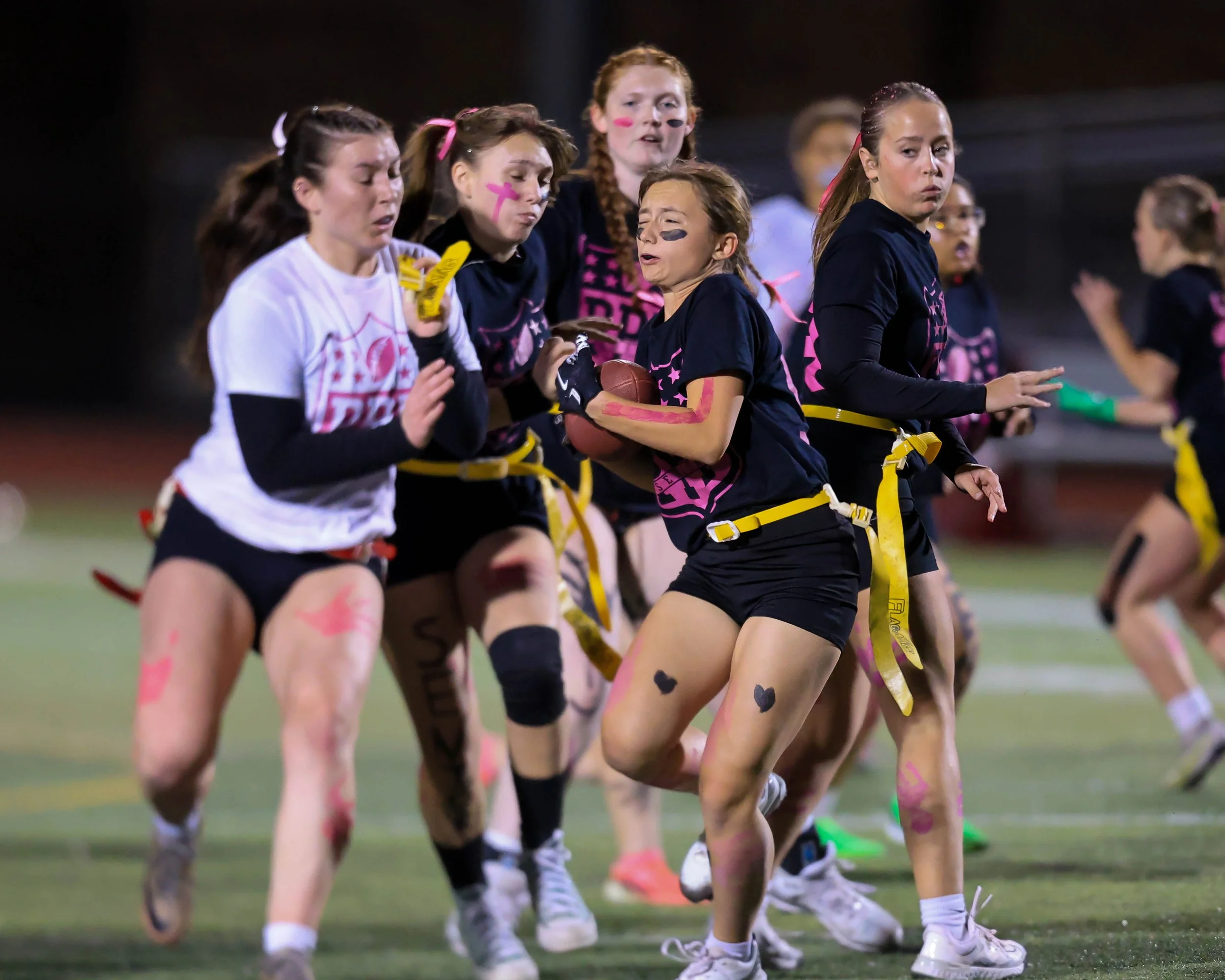 Senior running back runs into Junior defender