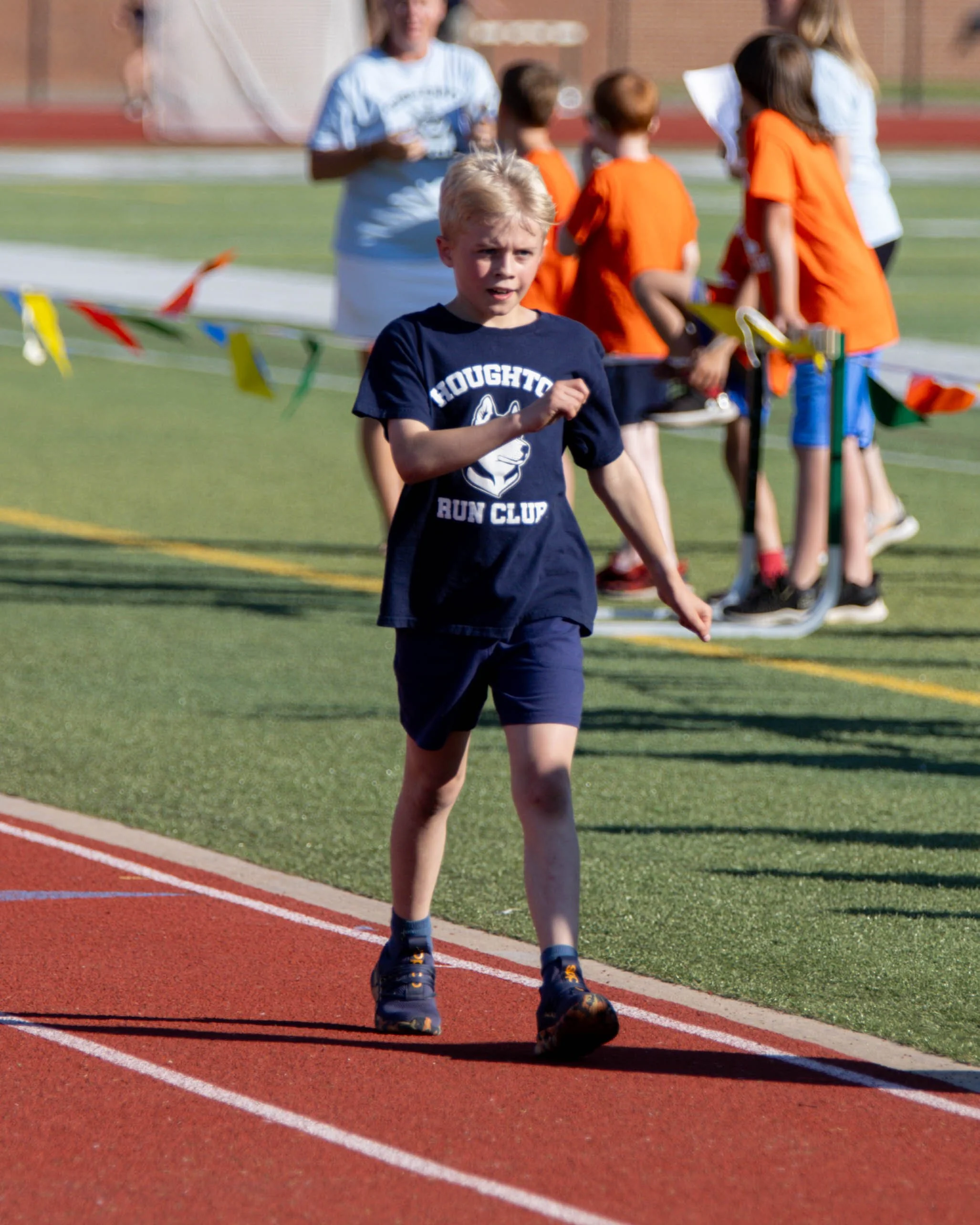 Houghton boy finishes the race