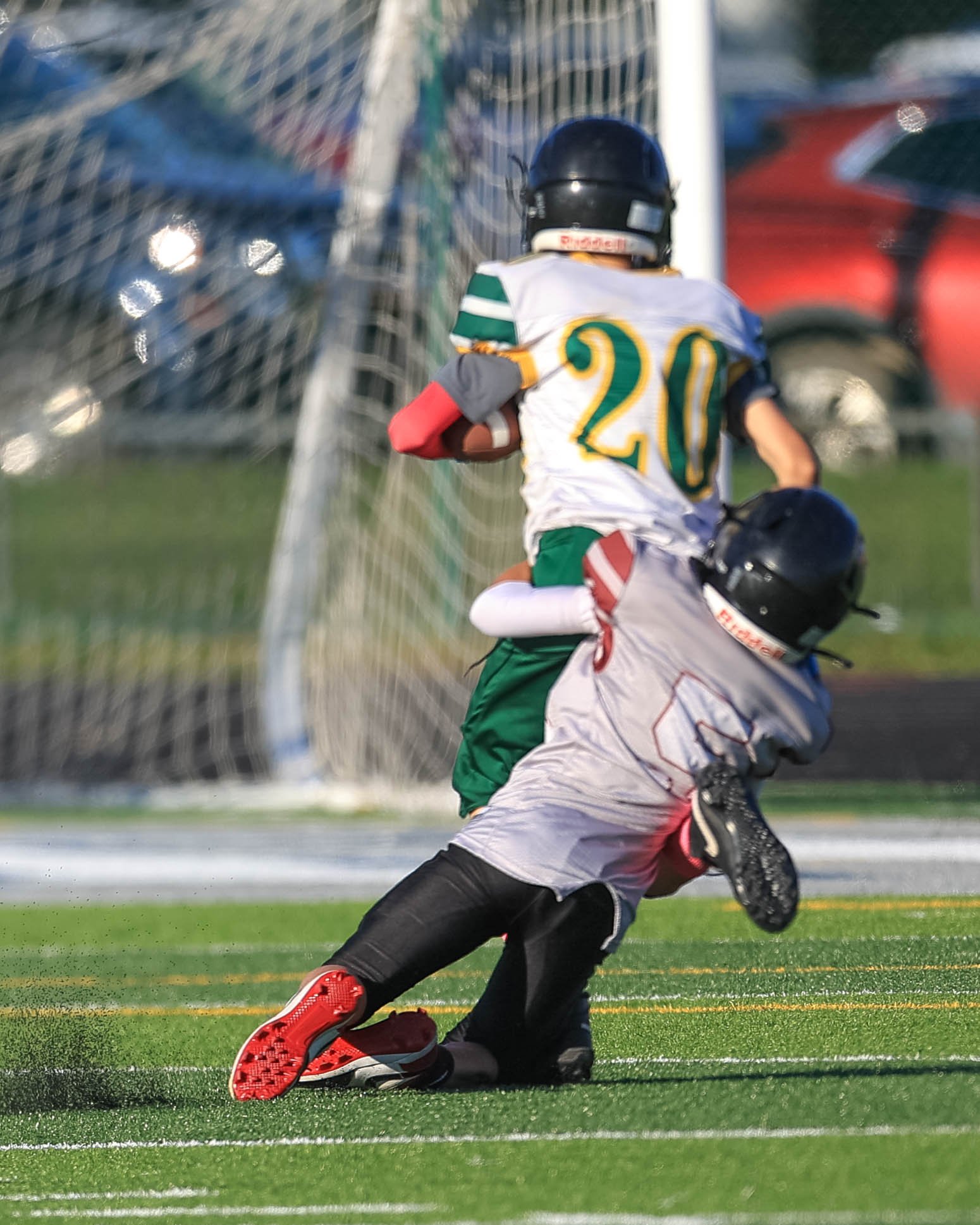 Mason #5 saves the touchdown