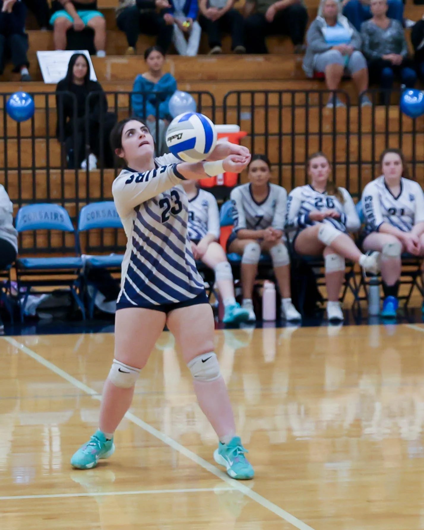Mott #23 hits the ball 