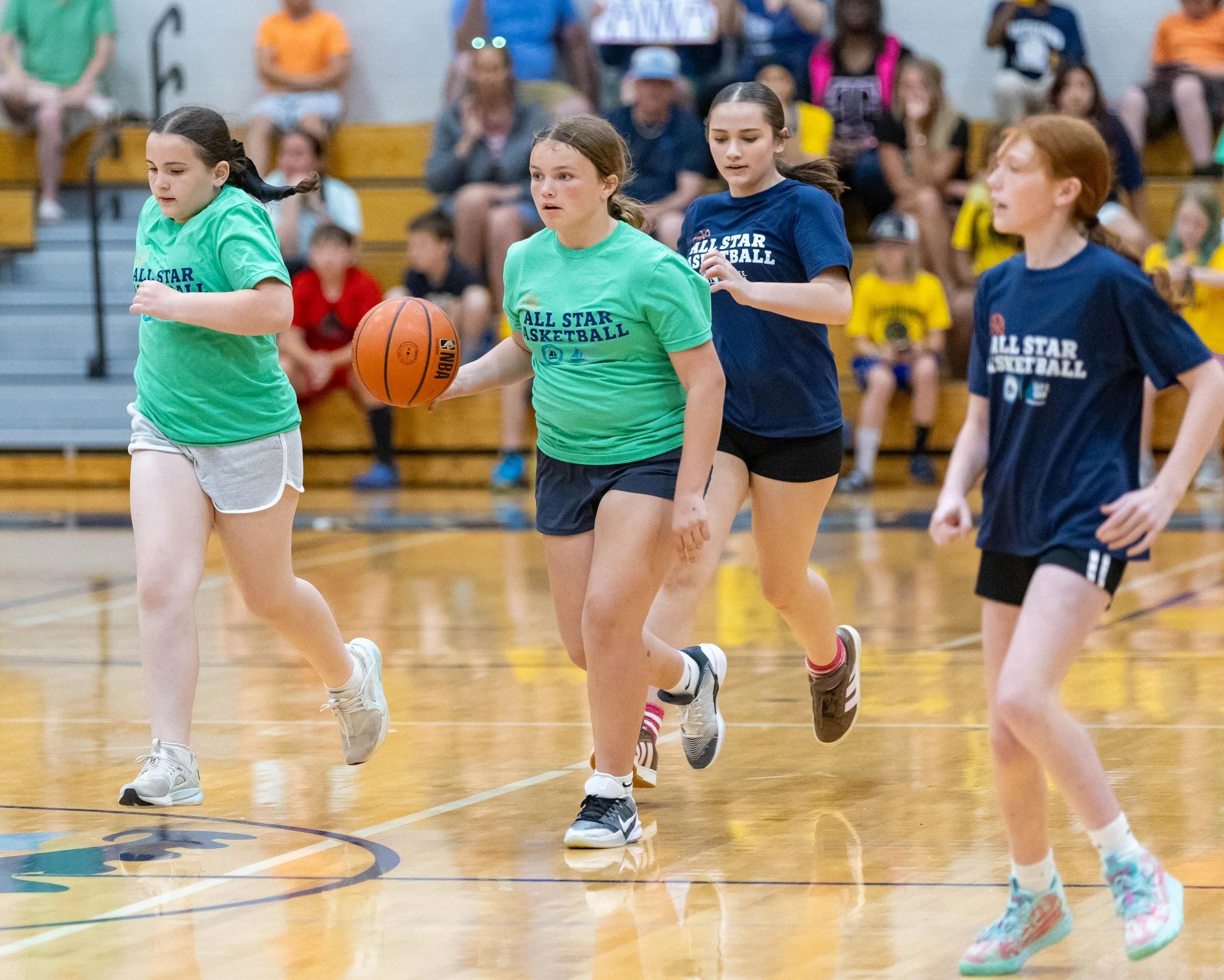South girl with the ball
