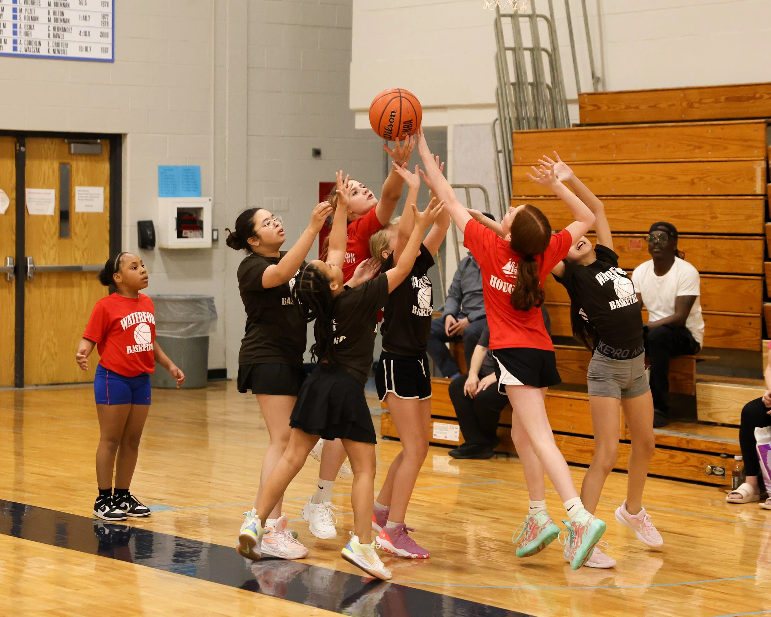 Haviland girls and Houghton girls rebound the ball