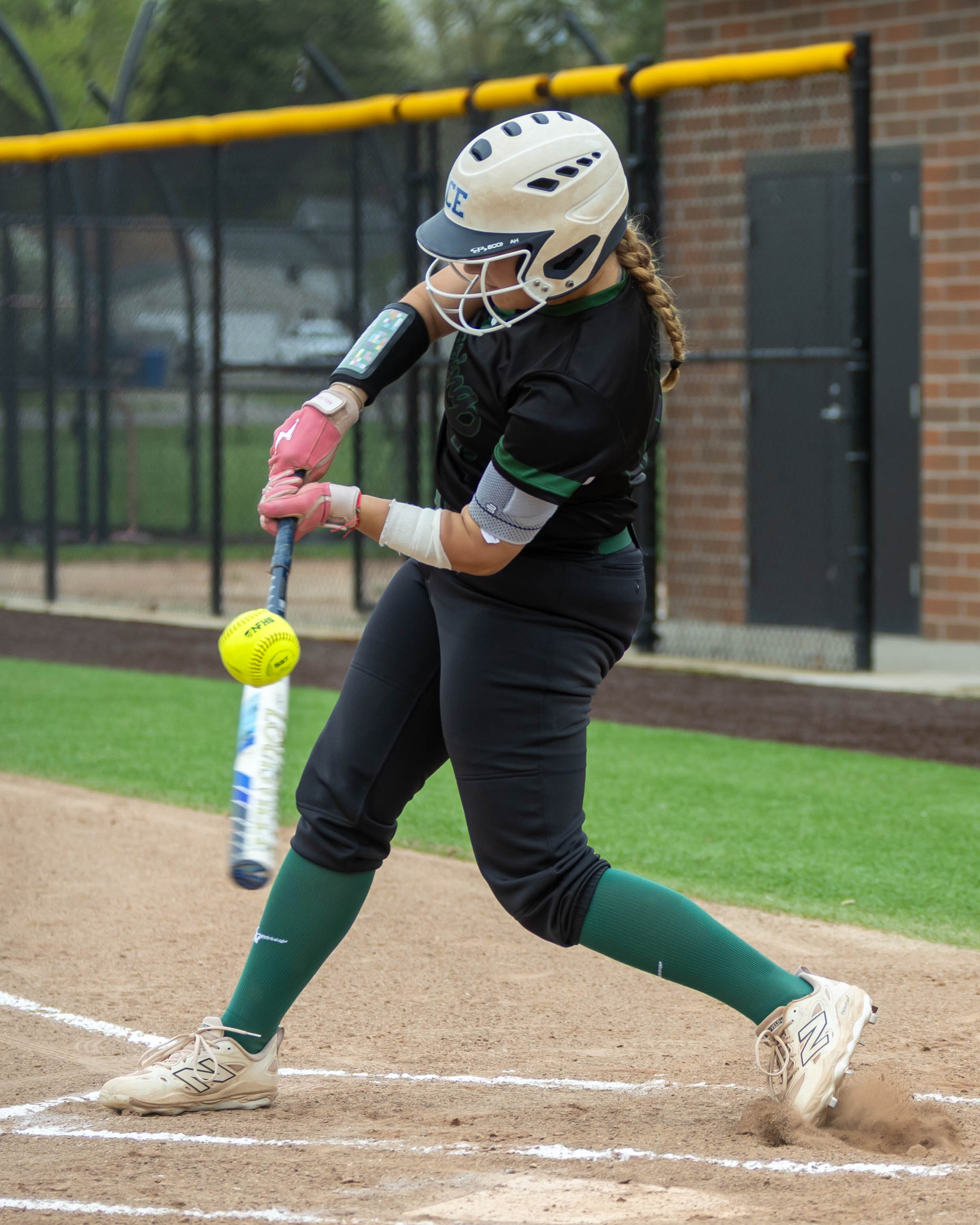 Kettering batter swings at the ball