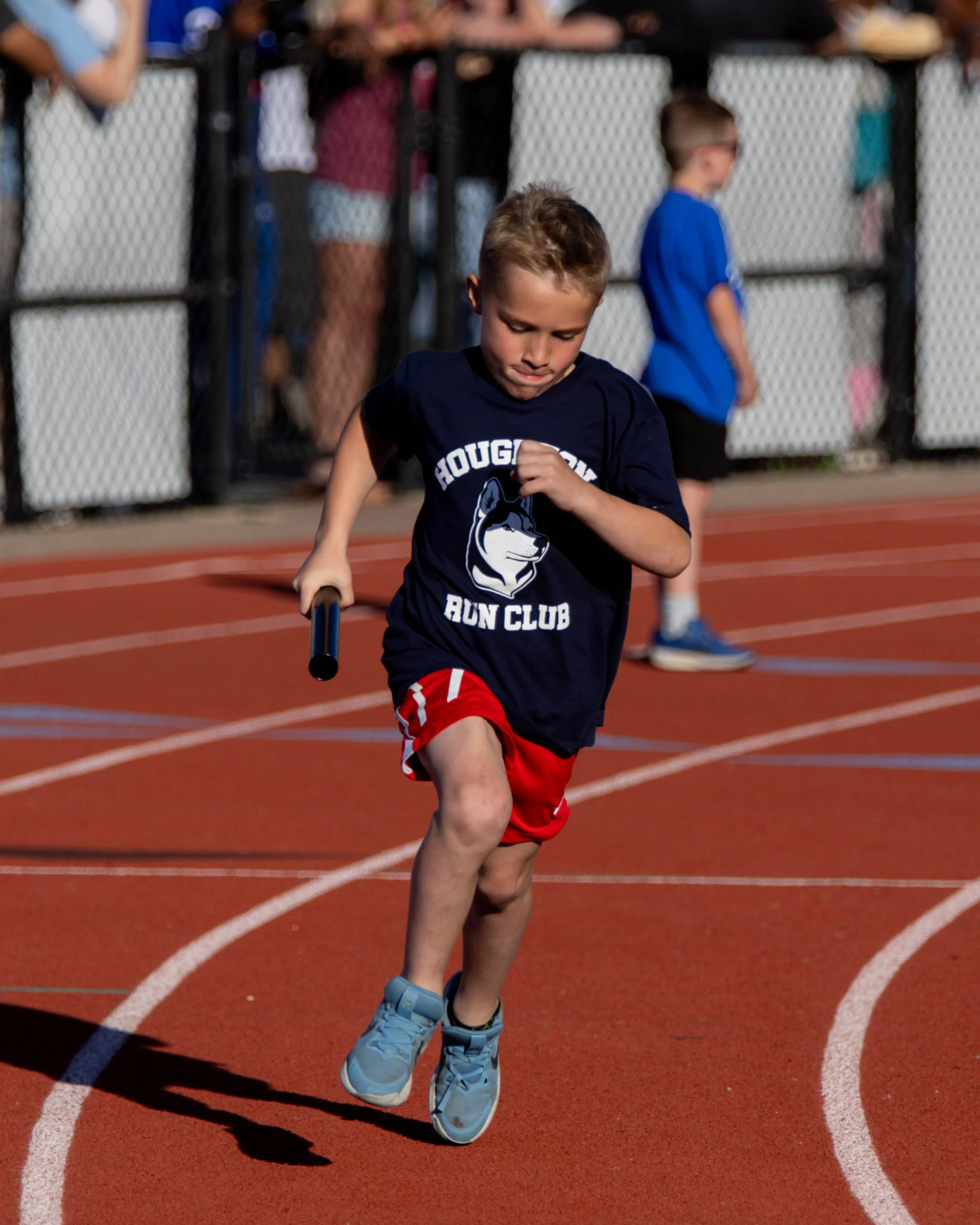 Houghton runner starts the 4x400 relay