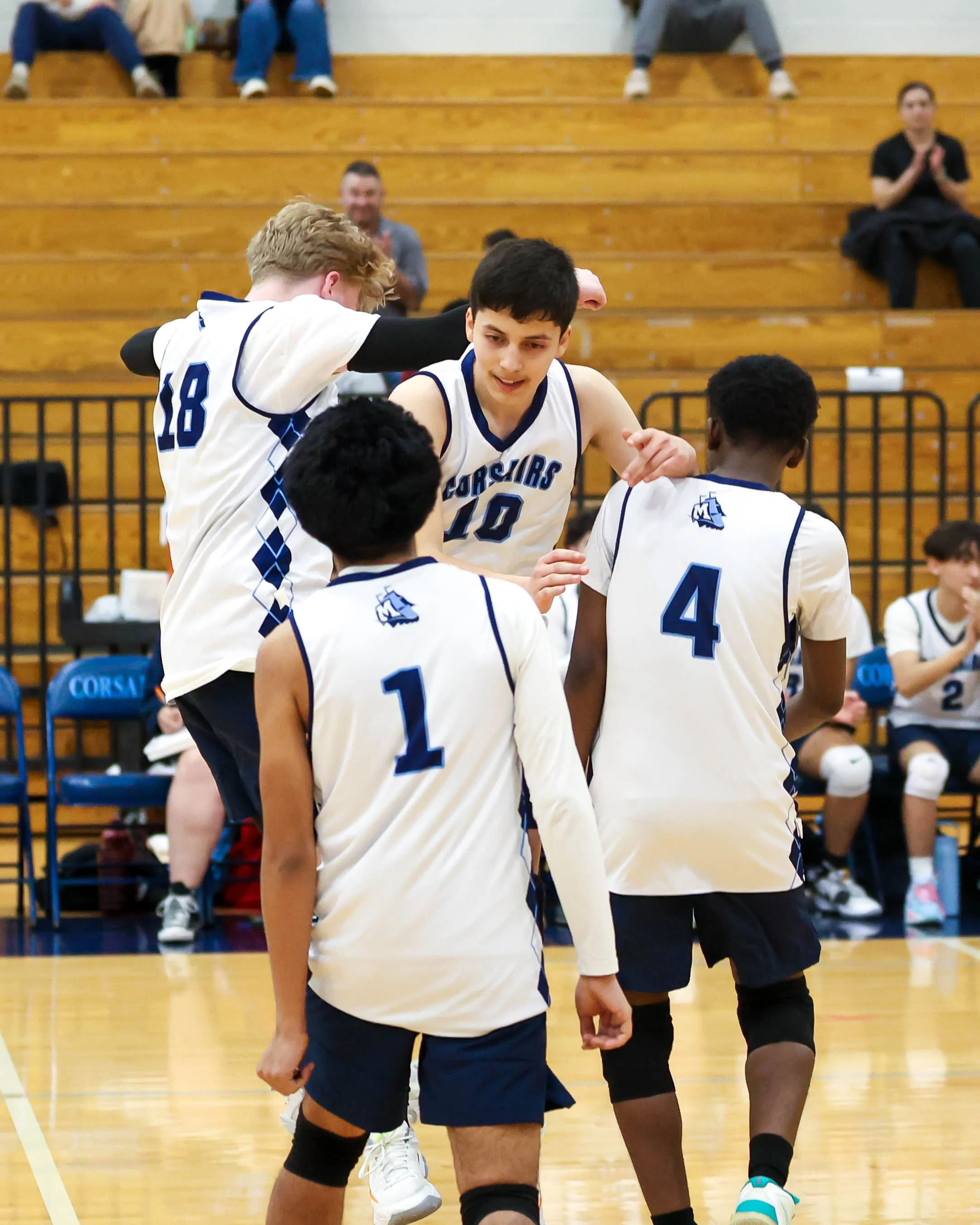 Mott celebrates the point