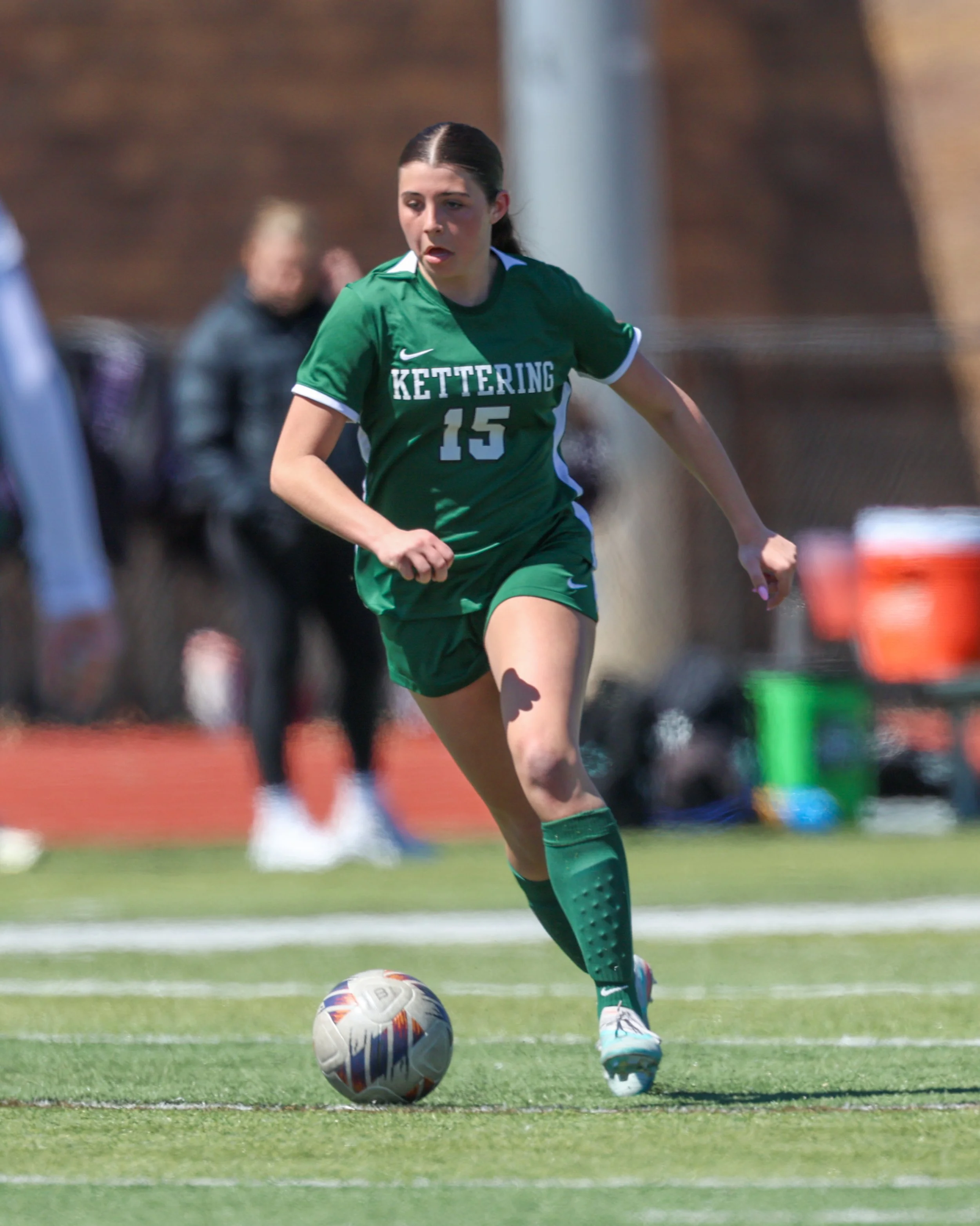 #15 controls the ball