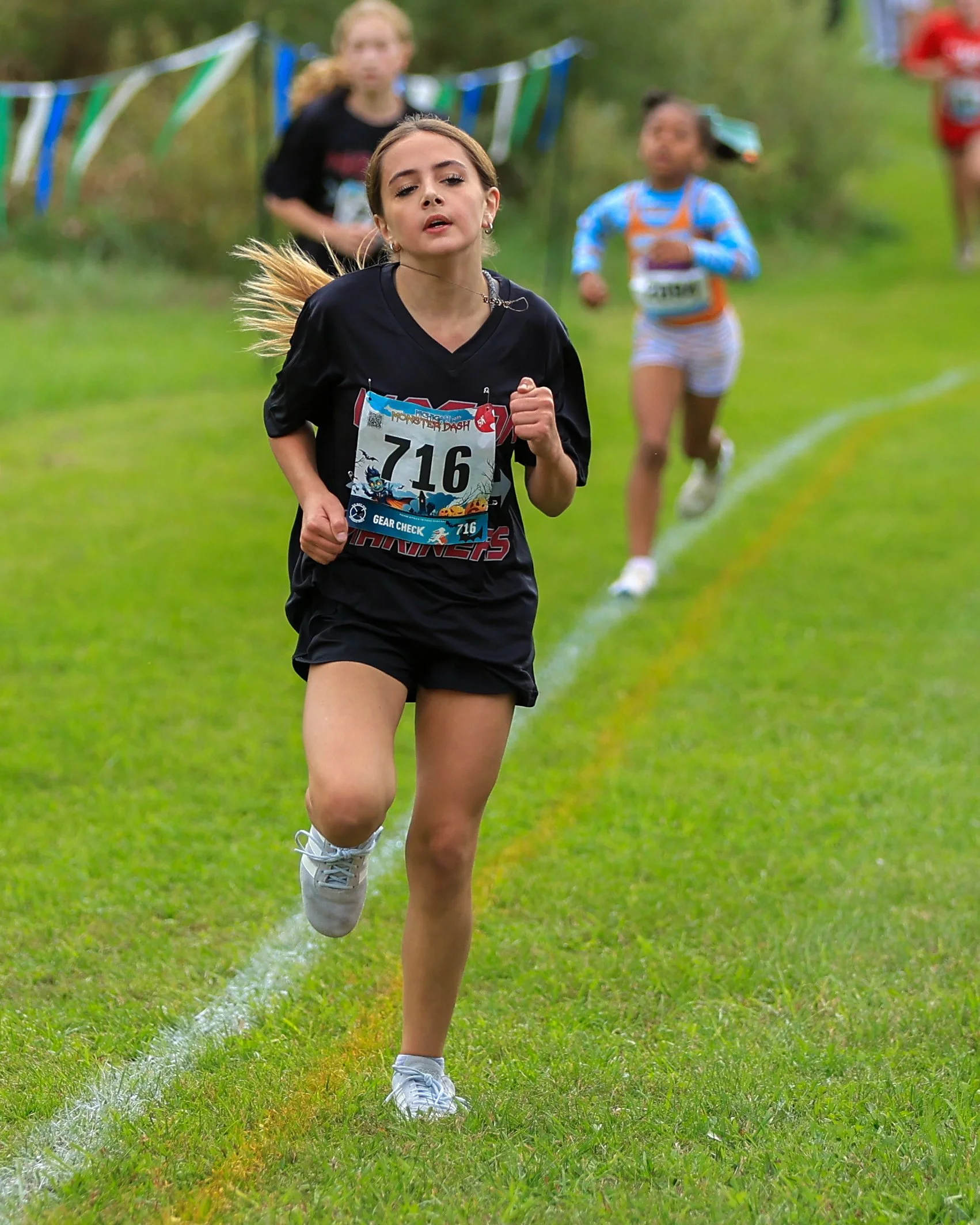 Mason runner at the finish line
