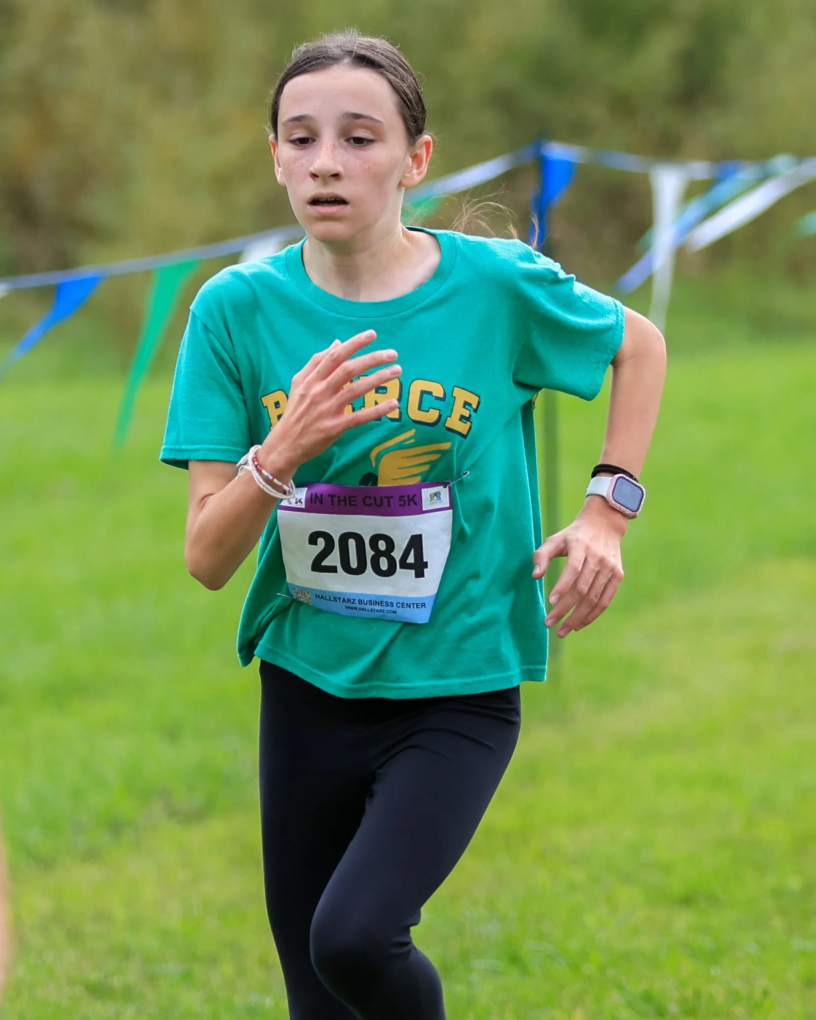 Pierce runner at the finish line