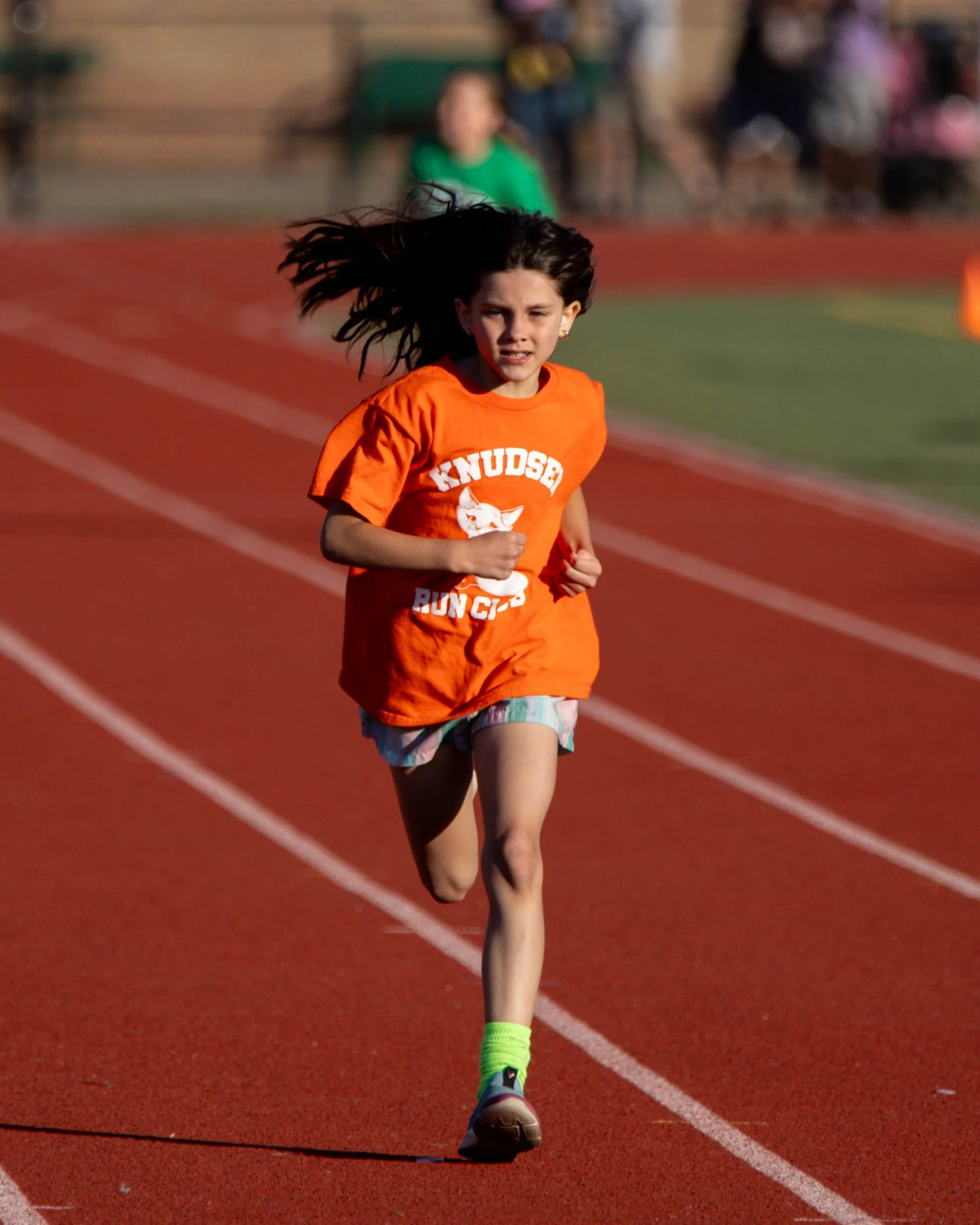 Knudsen runner at the finish line