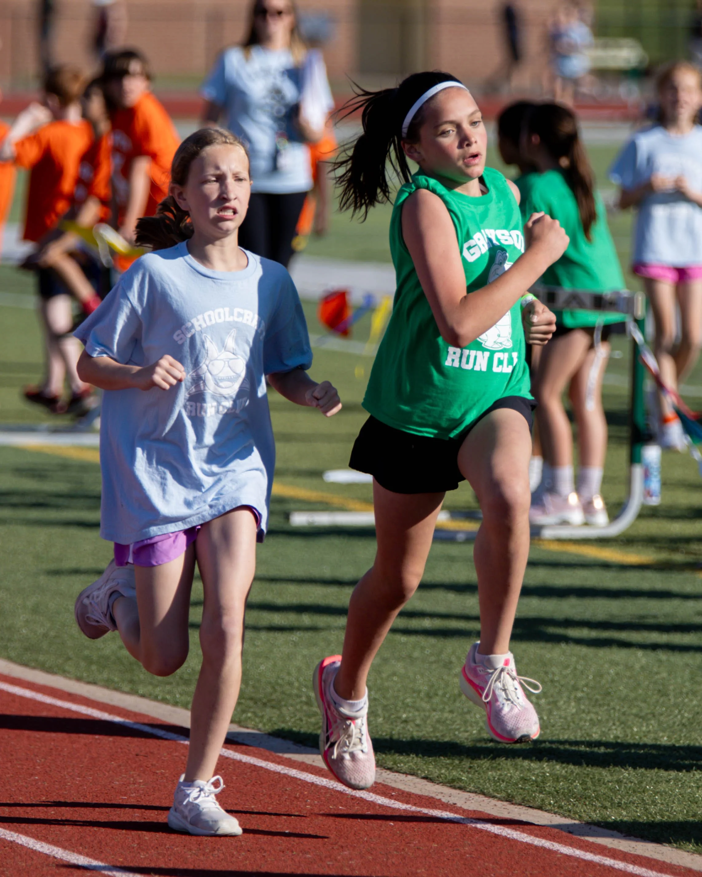 Schoolcraft and Grayson girls finish the race