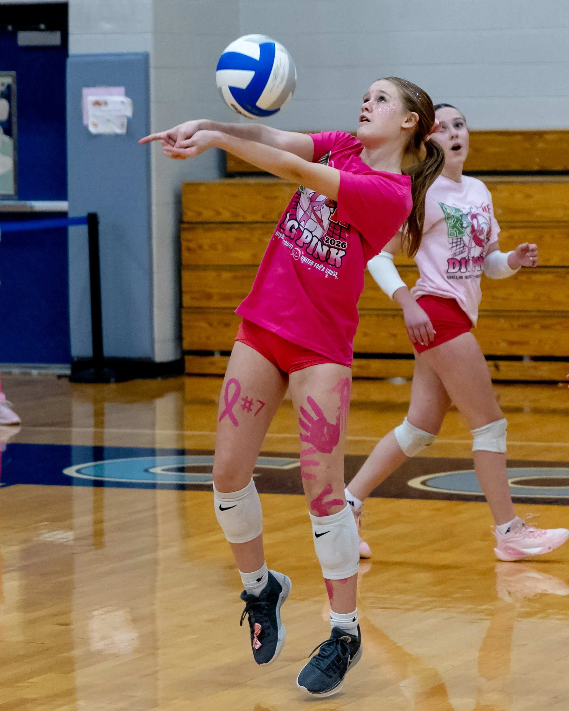 Kettering player hits the ball