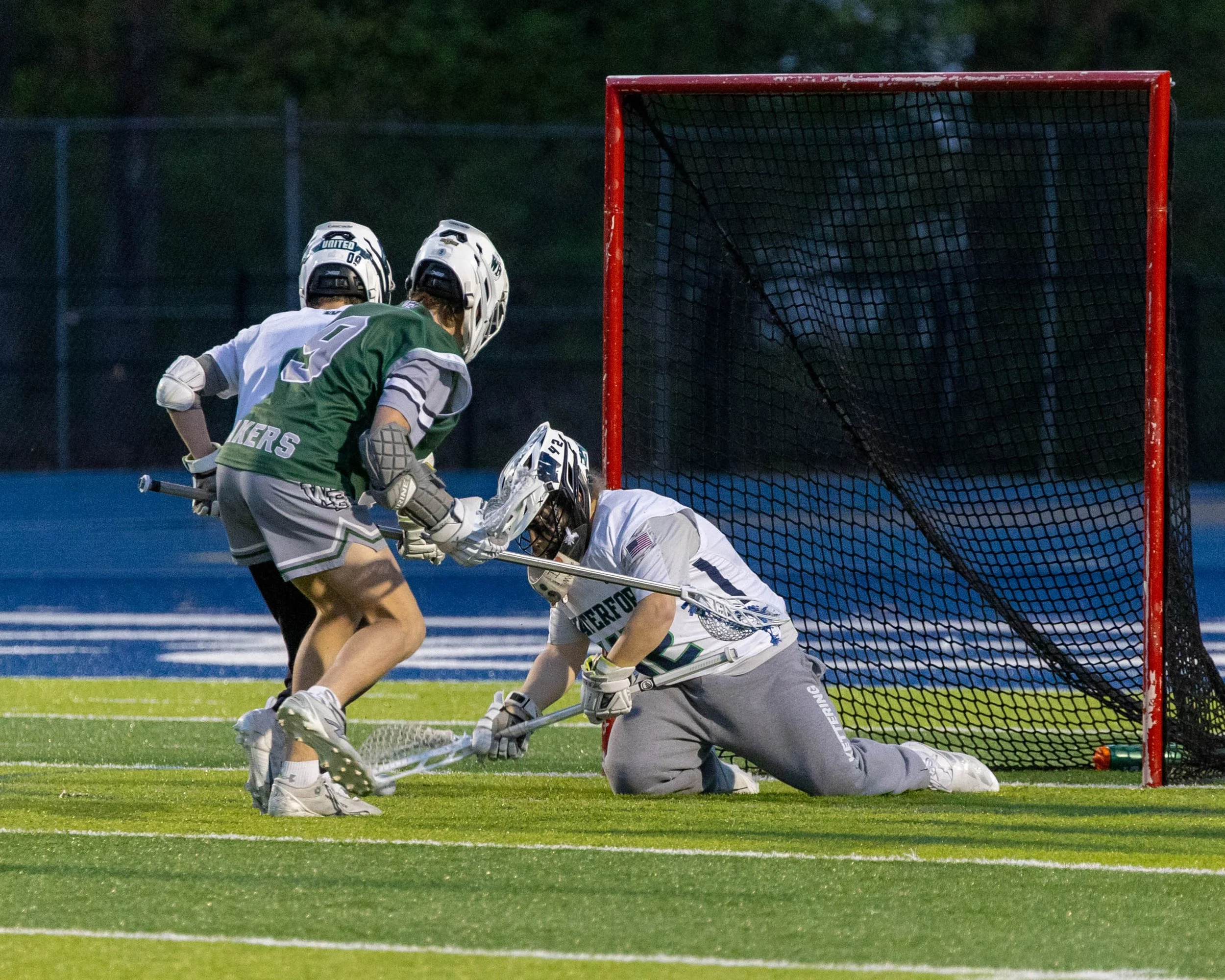 #42 saves the ball