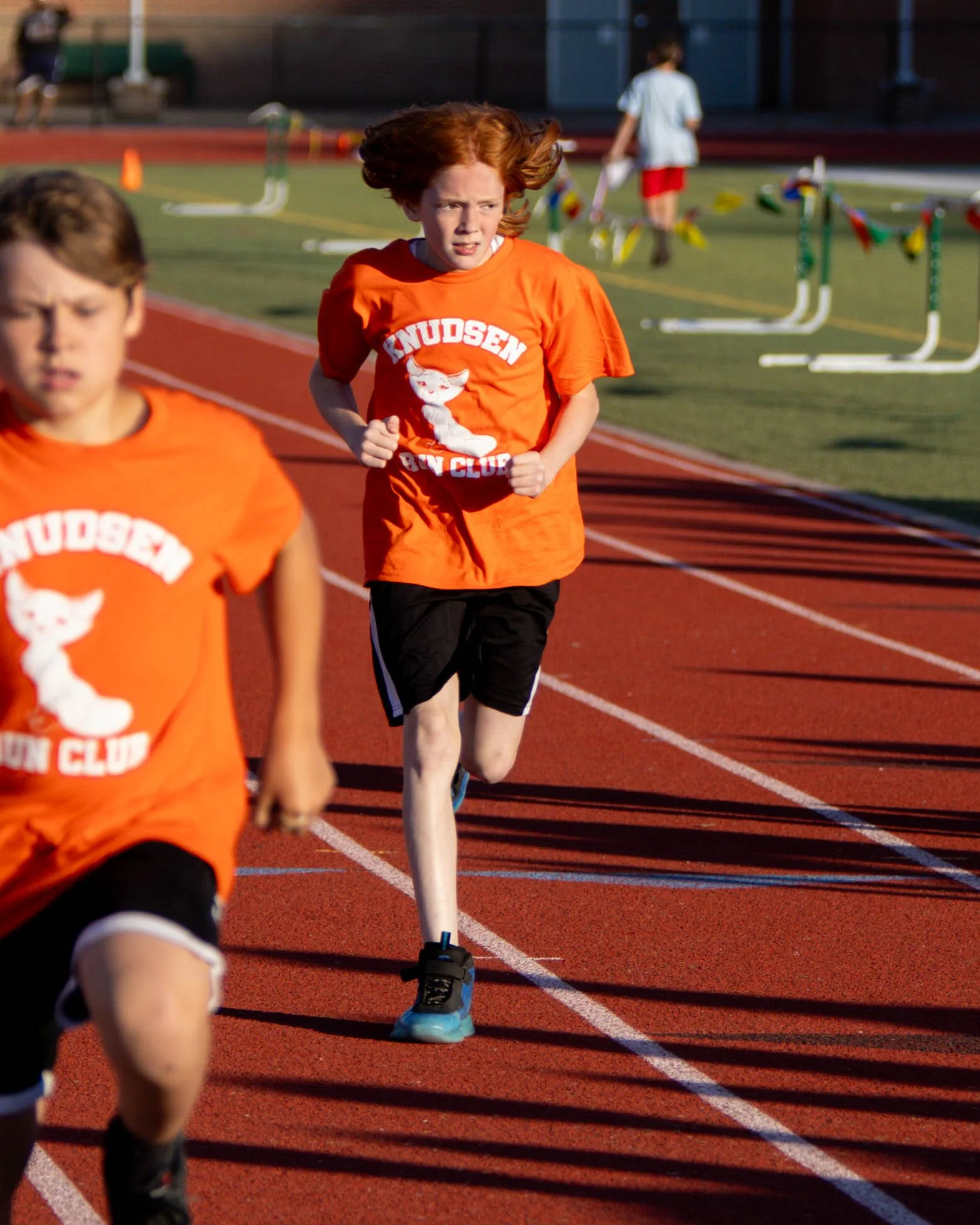 Knudsen runner at the finish line